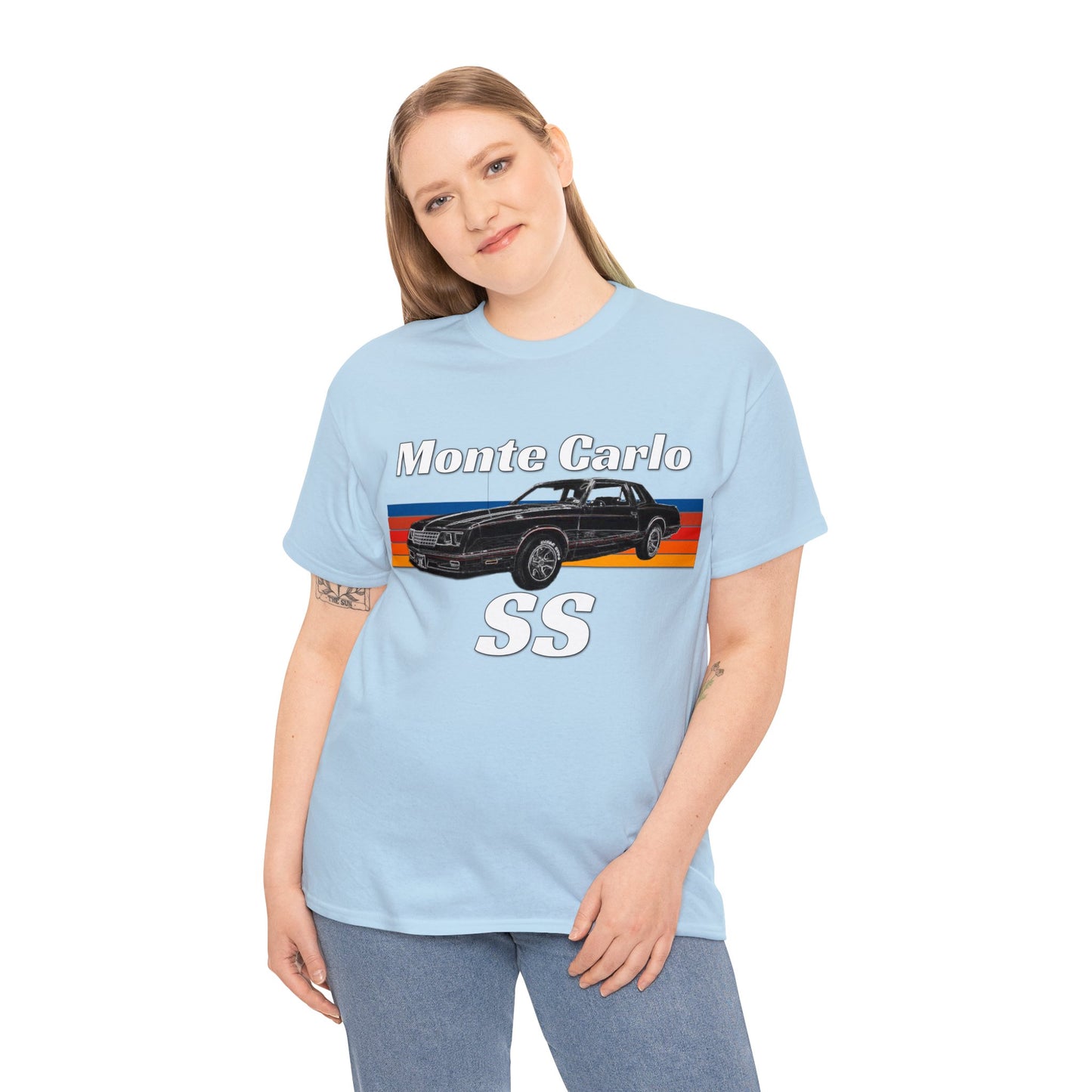 Monte Carlo SS Muscle Car, Vintage American Muscle Car Heavy Cotton Tee