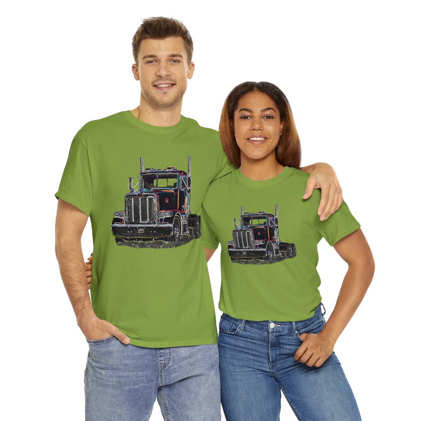 Pete Truck, Bobtail Truck, Trucker Gift, 18 Wheeler Heavy Cotton Tee