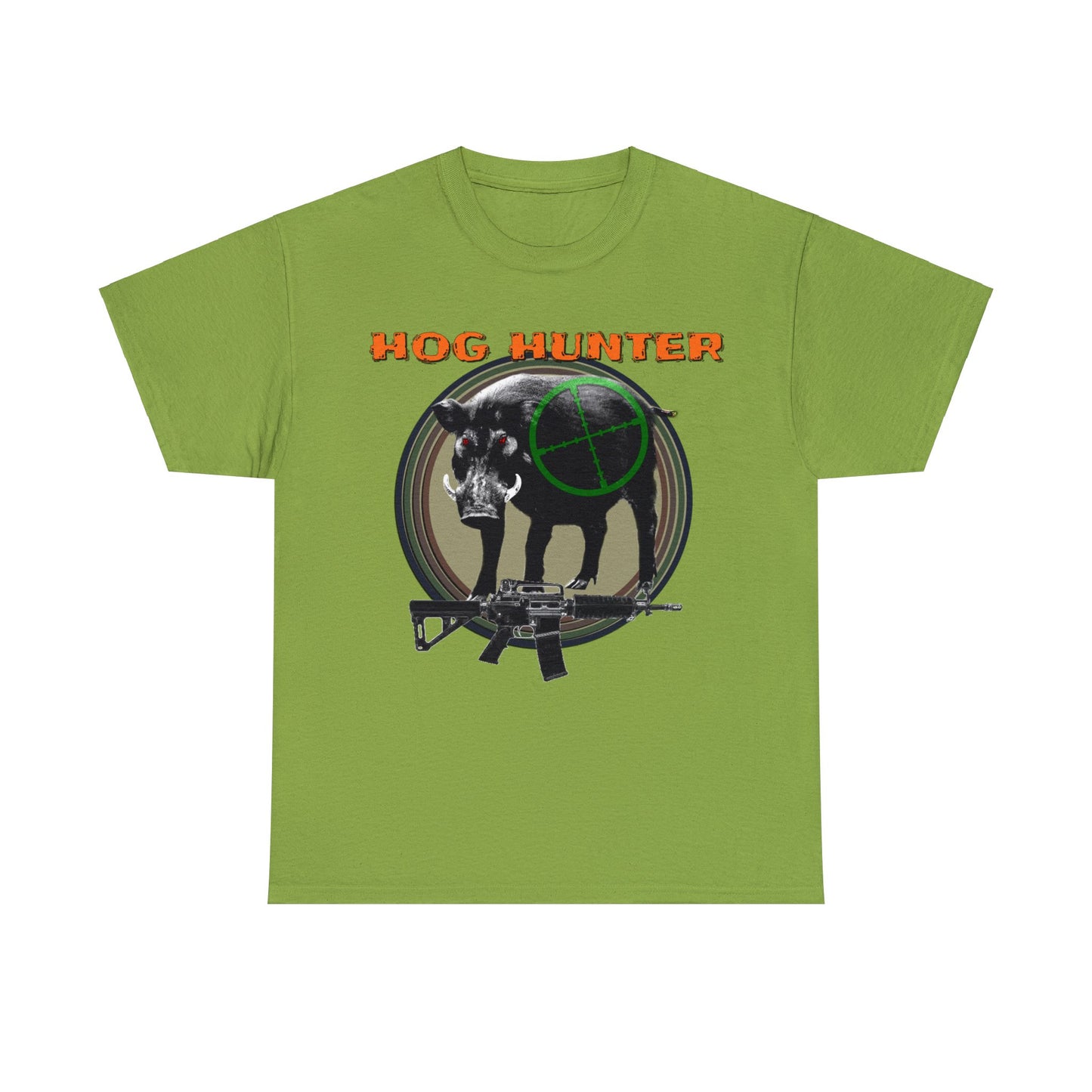 Wild Hog Hunter, Wild Hog, Hog Wild, Hog Boar Hunting Heavy Cotton Tee
