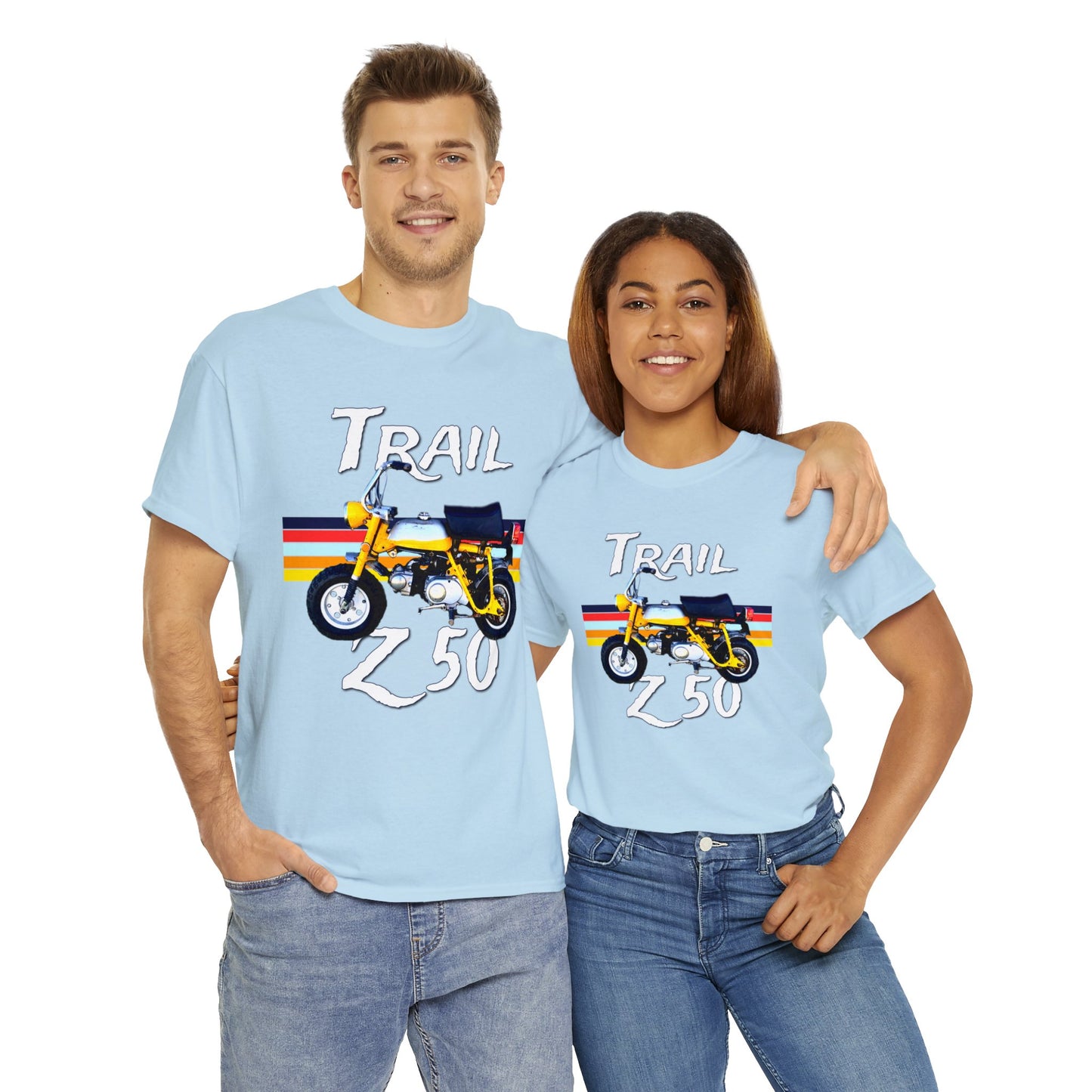 Trail Z 50 Vintage Mini Bike Monkey Motorcycle Heavy Cotton Tee