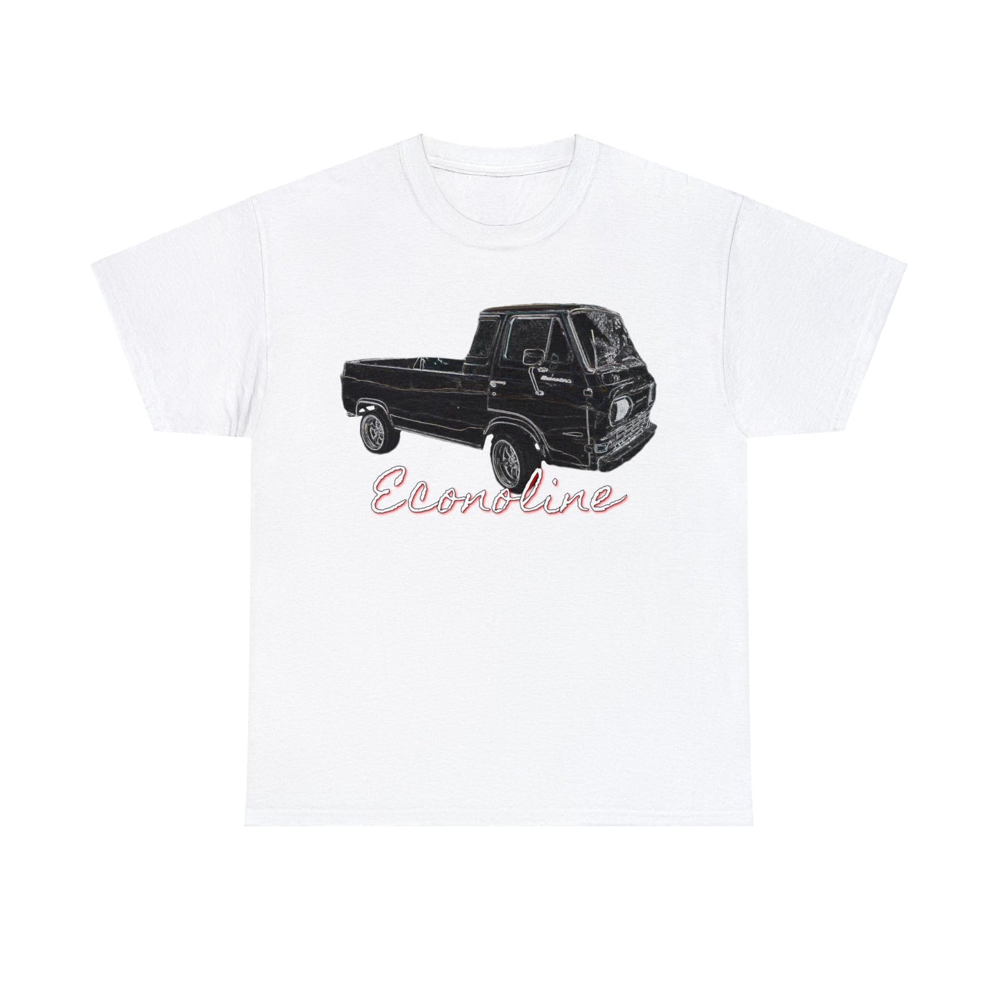 Econoline Pickup Truck, Vintage Pickup Truck, Old School Pickup Heavy Cotton Tee