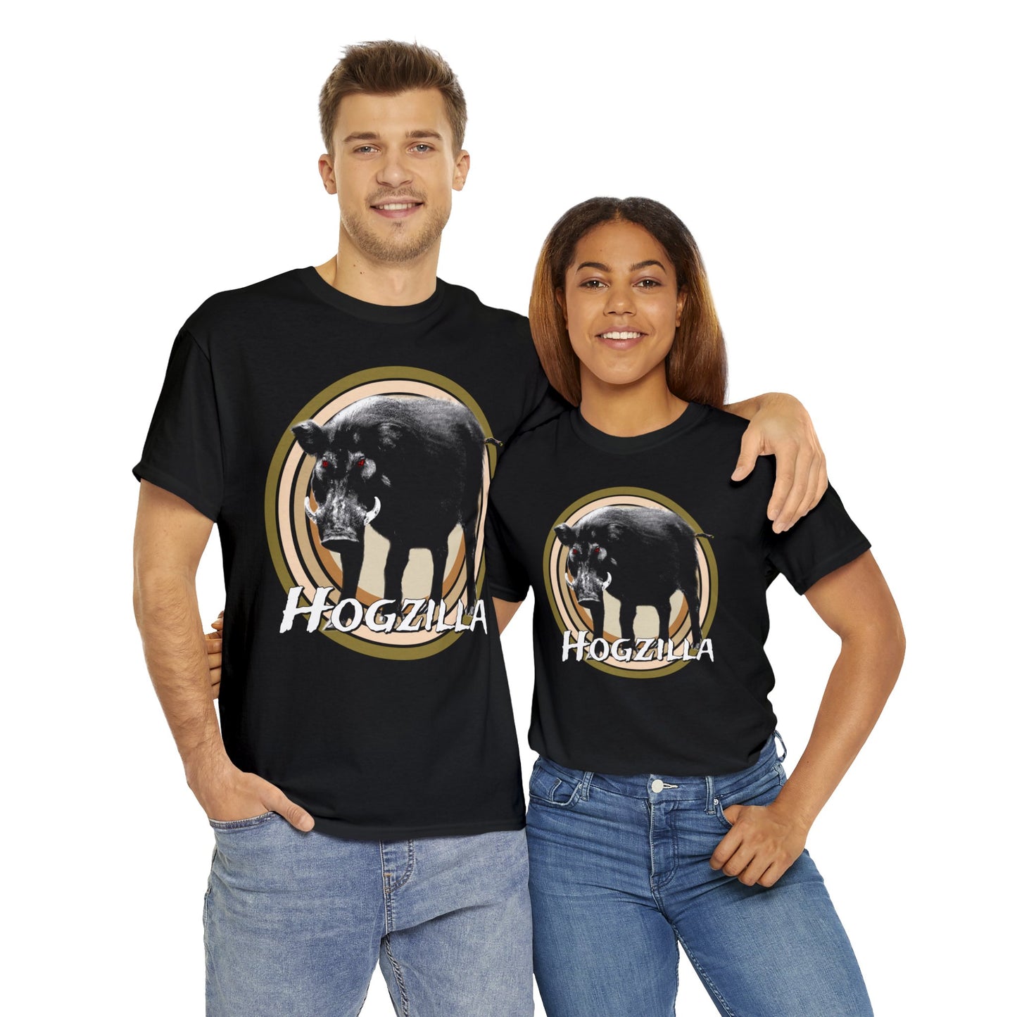 Wild Hog Hunting, Wild Hog, Hog Wild, Hog Boar Hunter, Hogzilla Heavy Cotton Tee