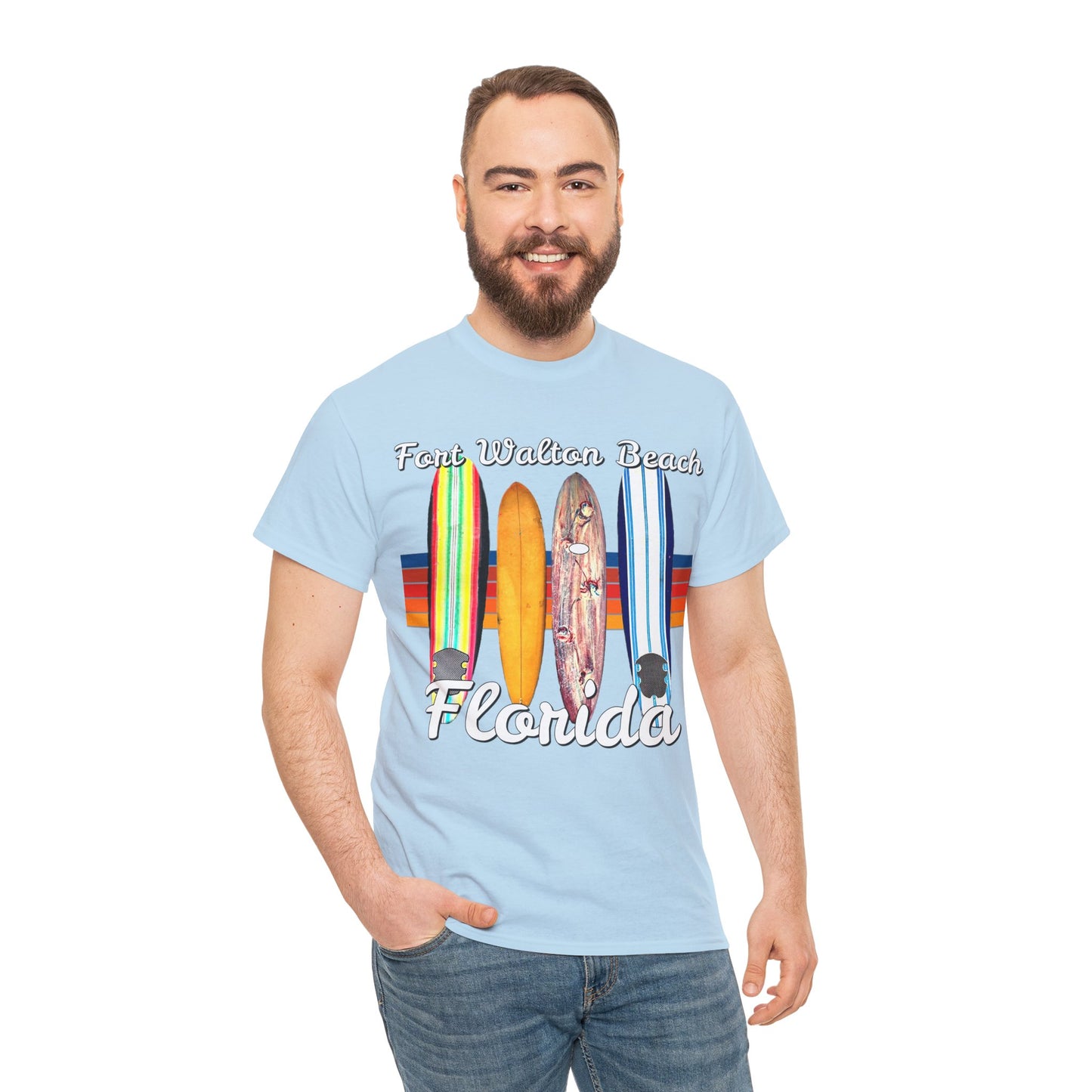 Fort Walton Beach, Vintage Ft Walton, Retro Fort Walton Heavy Cotton Tee