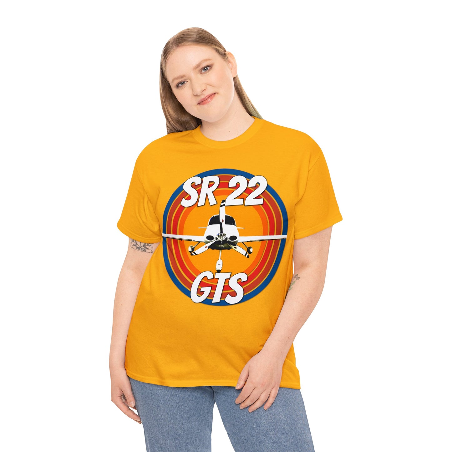 Private Airplane, Prop Plane, SR22 GTS Airplane Heavy Cotton Tee