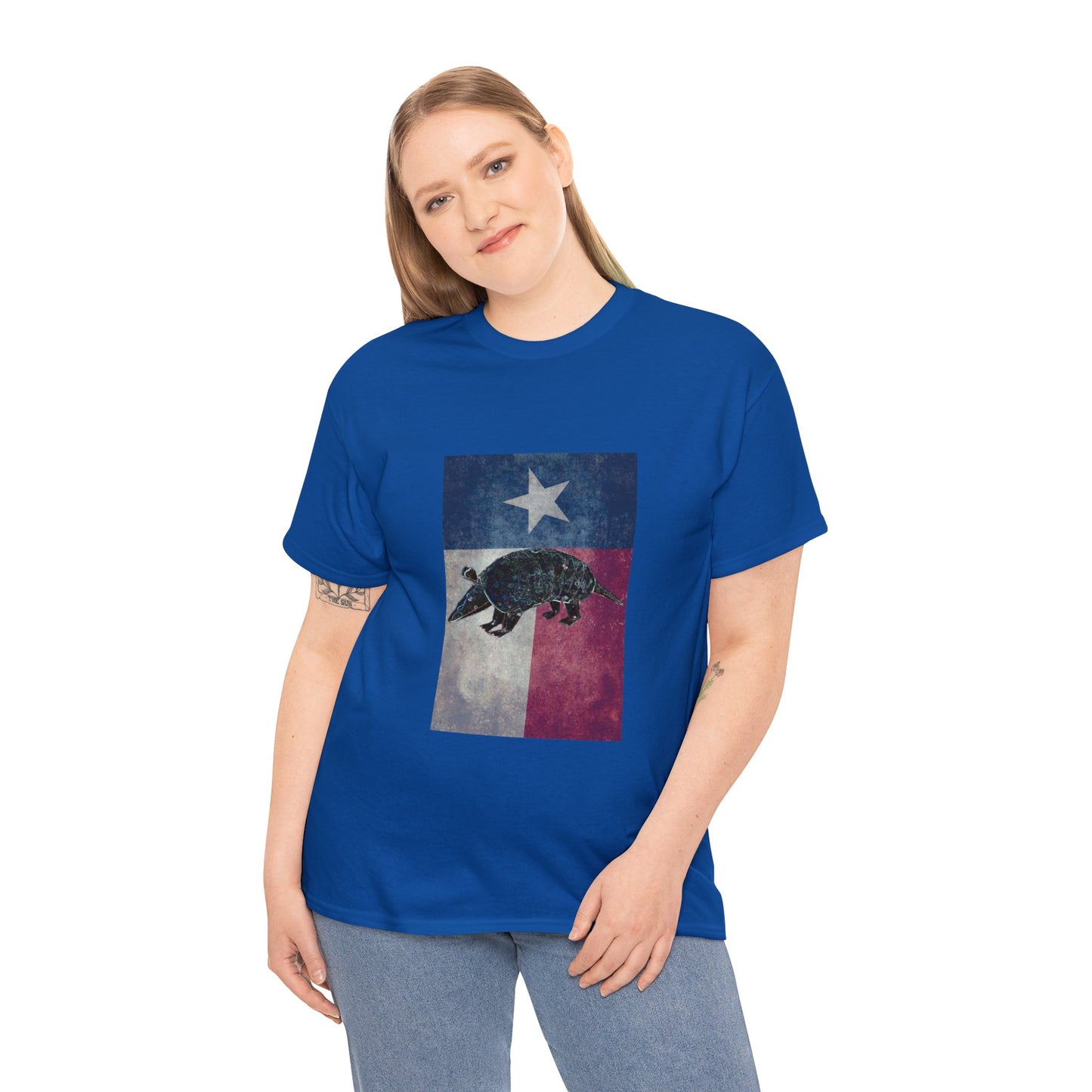 Vintage Texas Flag Armadillo Heavy Cotton Tee