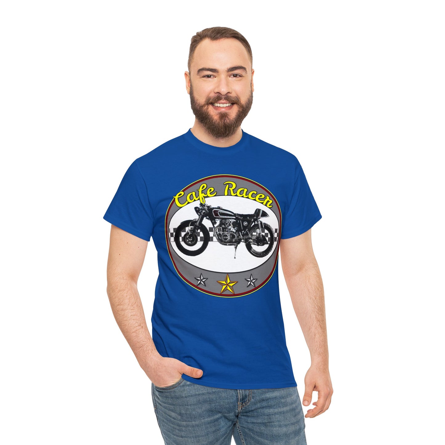 Cafe Racer Motorcycle, Street Bike, Street Motorcycle Heavy Cotton Tee