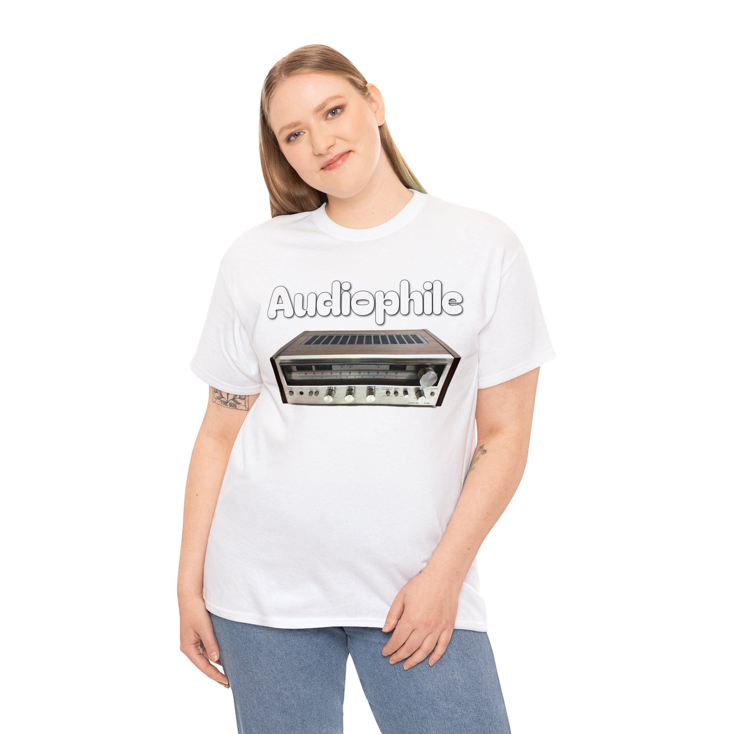 Vintage Stereo Receiver, Audiophile, Hi Fidelity Heavy Cotton Tee