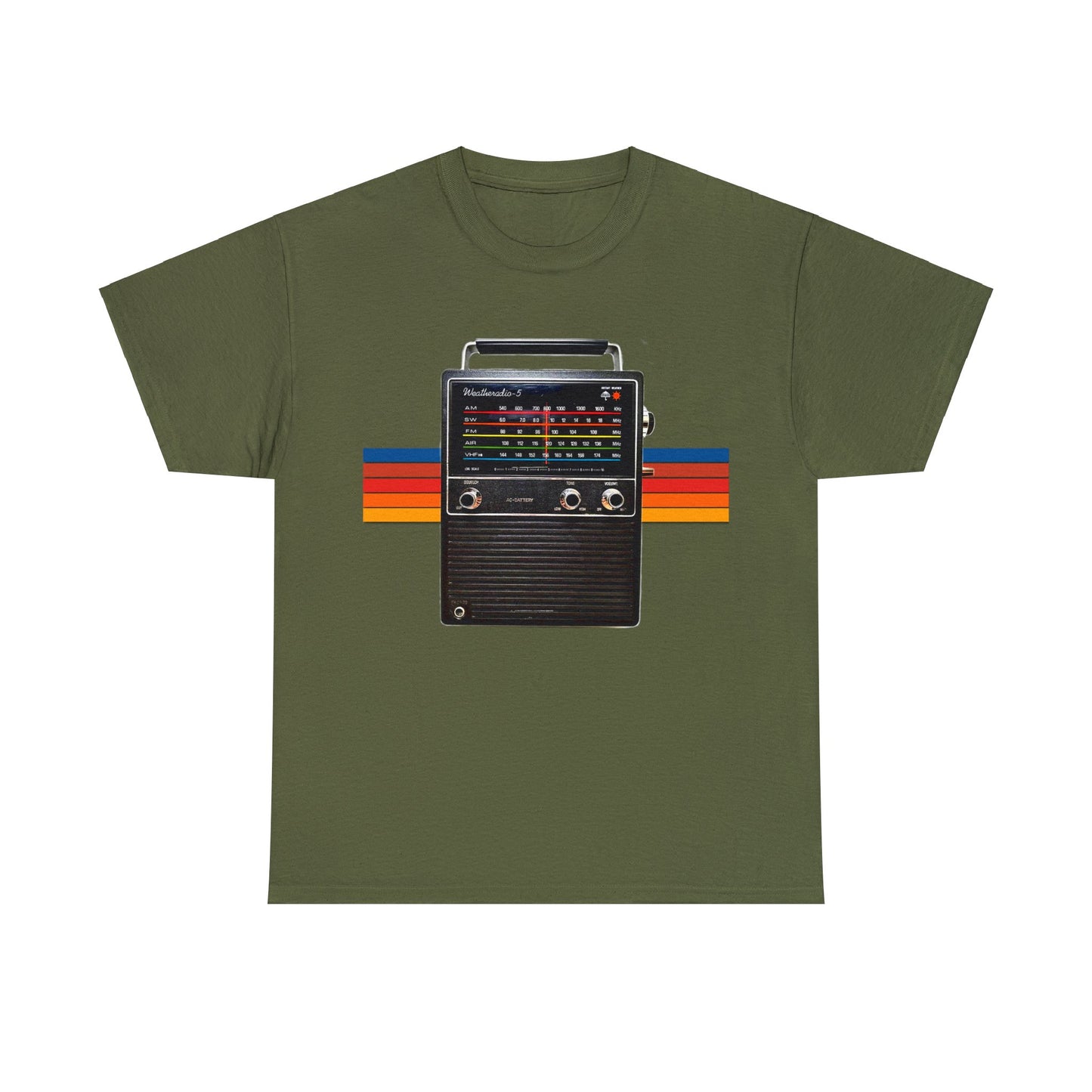 Vintage Retro 1970s AM FM Shortwave Radio Heavy Cotton Tee