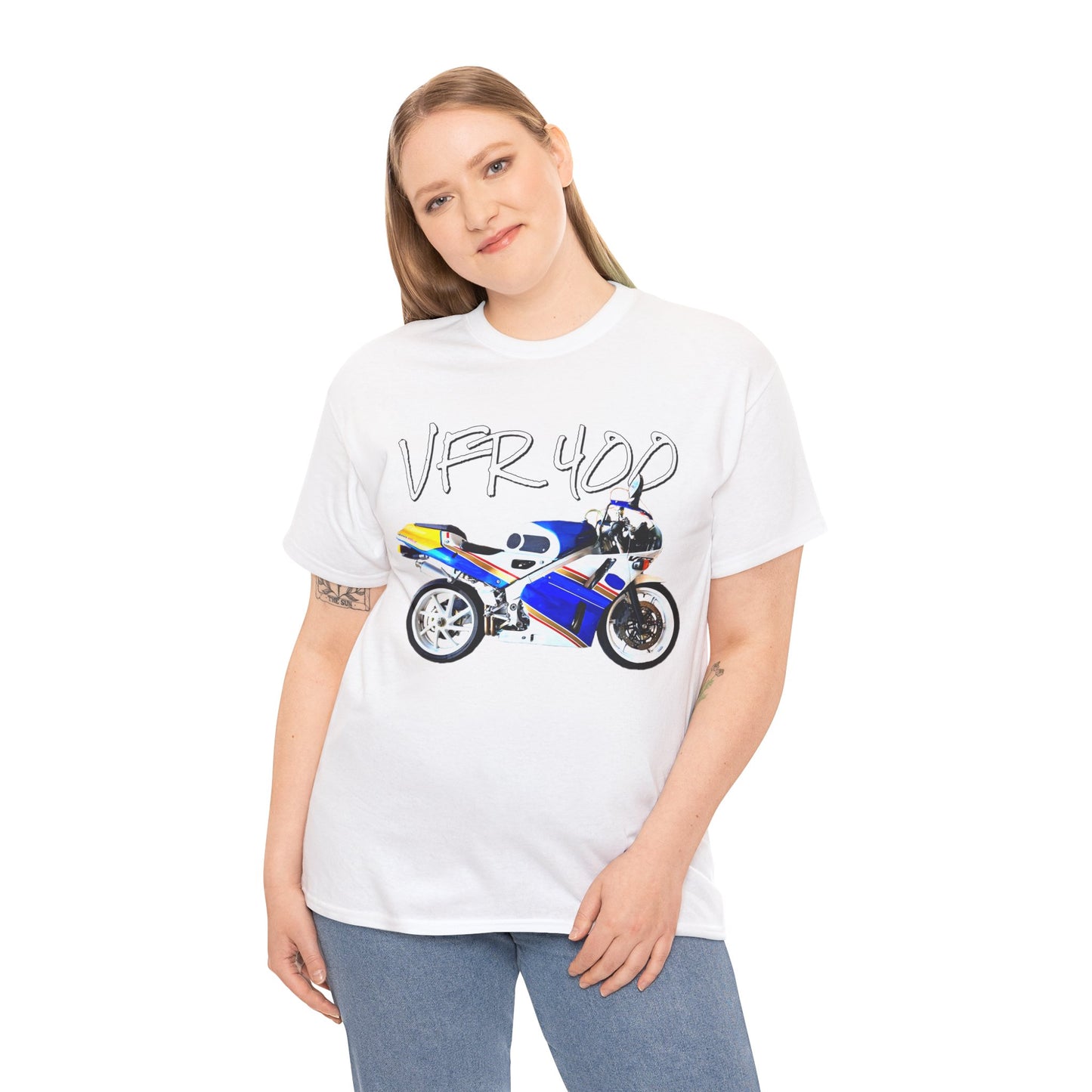 VFR 400 Motorcycle, Street Bike, Street Motorcycle, Sport Bike Heavy Cotton Tee