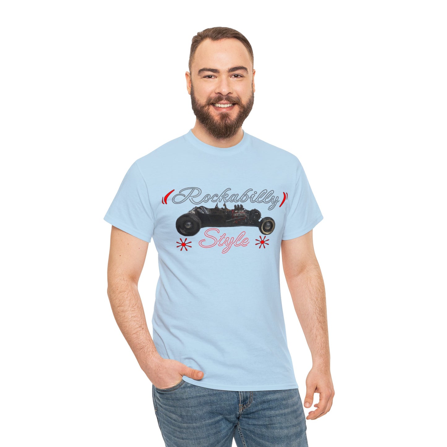 Rockabilly Style Model A Rat Rod Speed Shop 1957 Heavy Cotton Tee