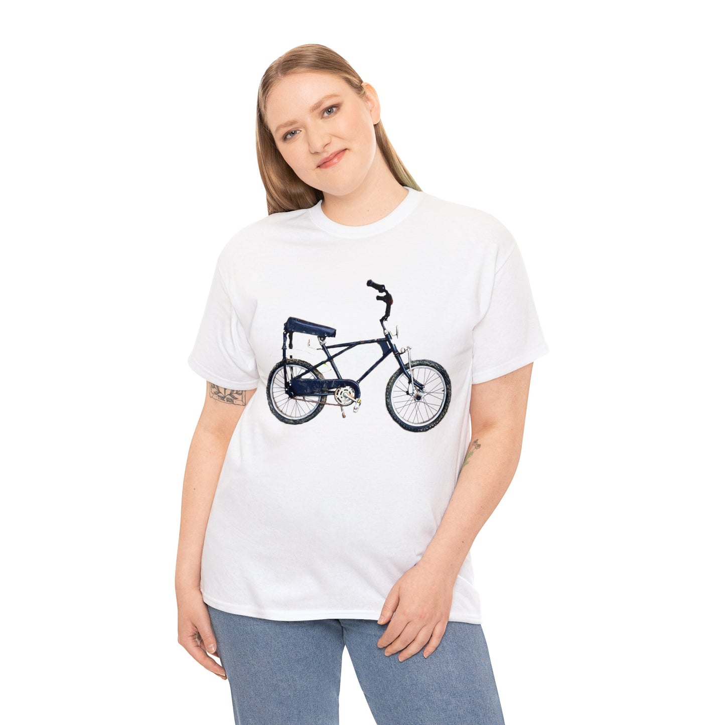 Vintage 1970s BMX Bicycle, Thunder Road Bike, Retro Dirt Bike Heavy Cotton Tee