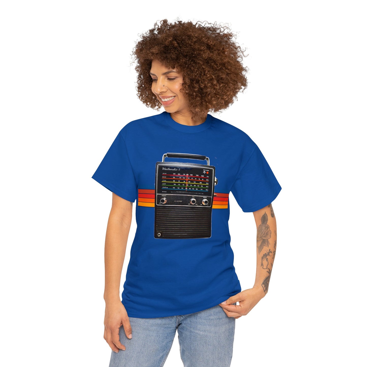 Vintage Retro 1970s AM FM Shortwave Radio Heavy Cotton Tee