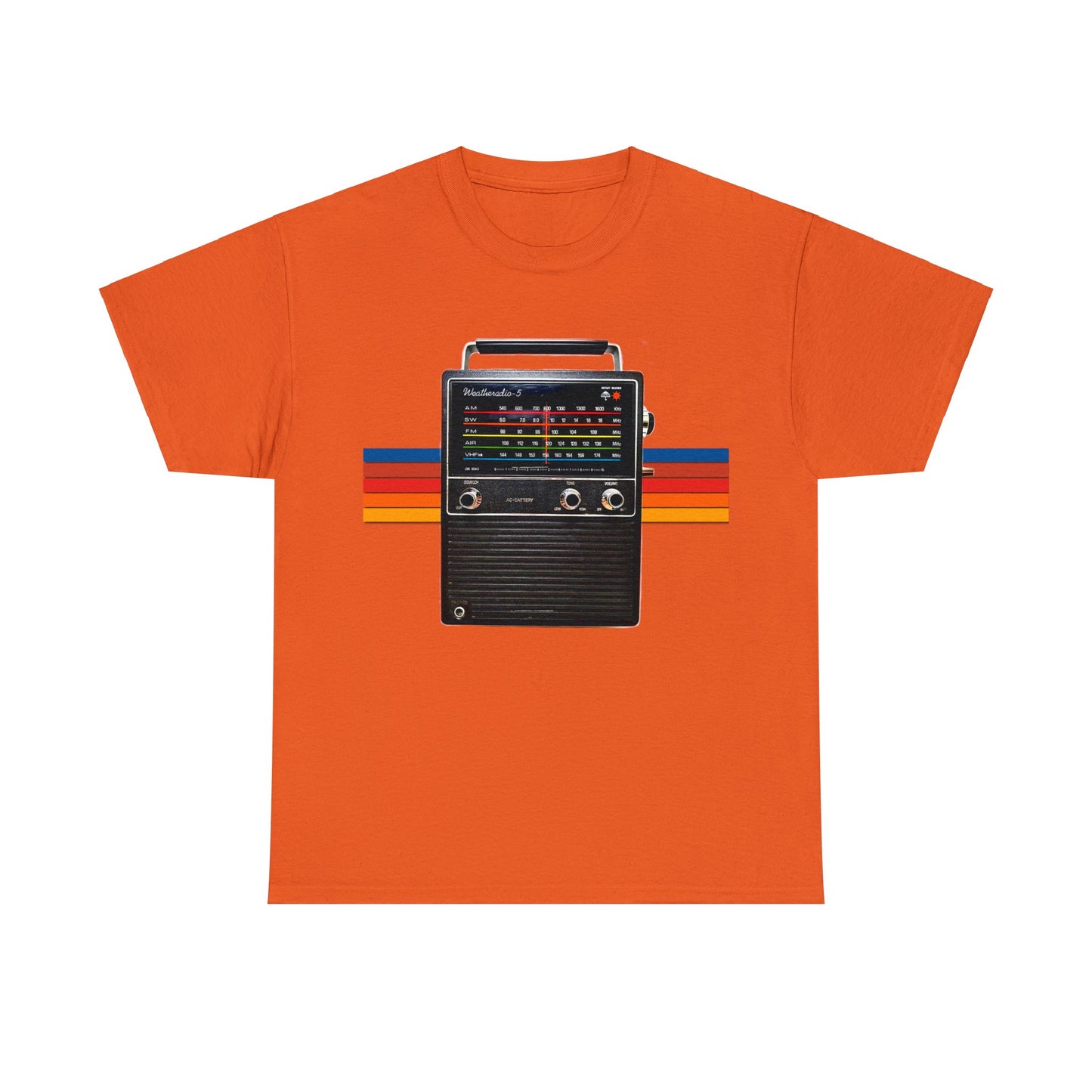 Vintage Retro 1970s AM FM Shortwave Radio Heavy Cotton Tee