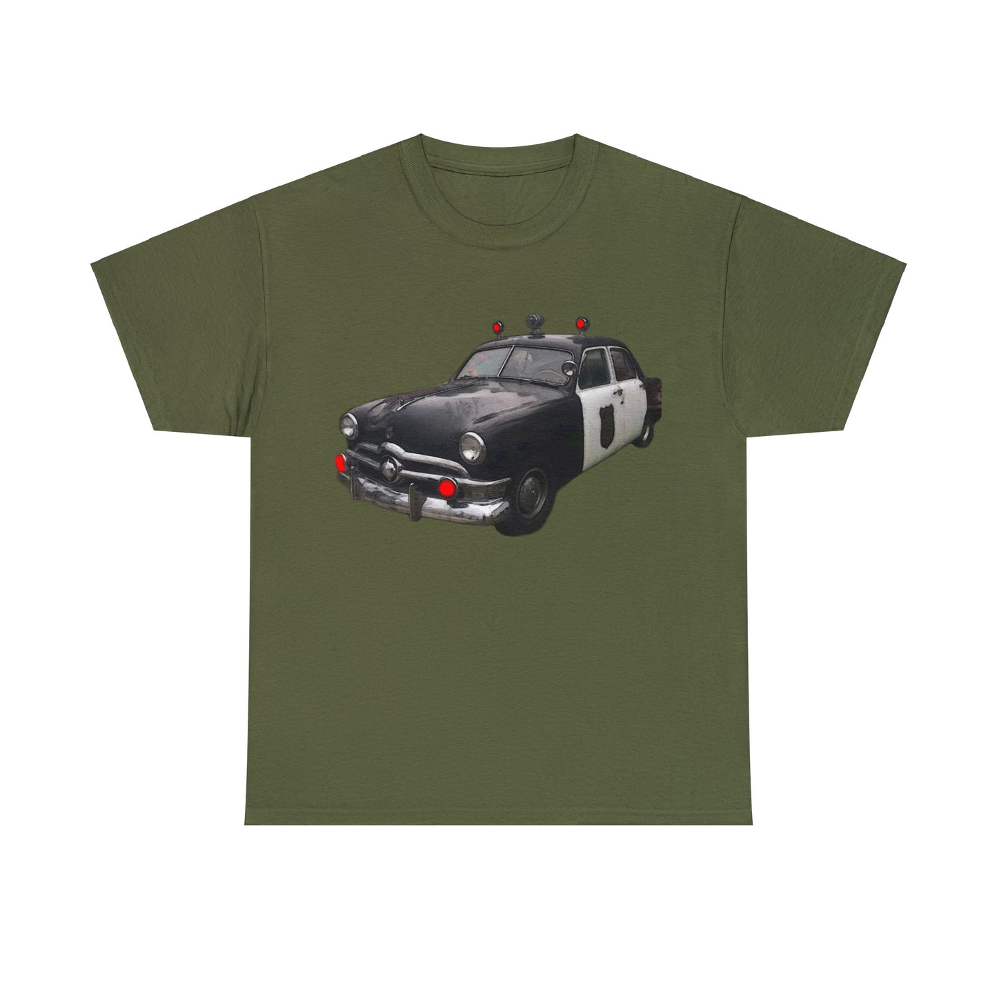 Vintage 1950s Police Car, Squad Car, Vintage Policeman Heavy Cotton Tee