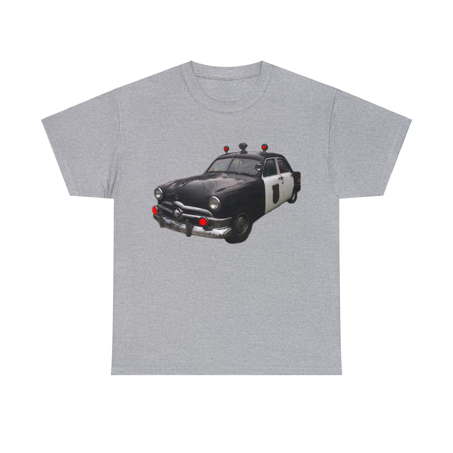 Vintage 1950s Police Car, Squad Car, Vintage Policeman Heavy Cotton Tee