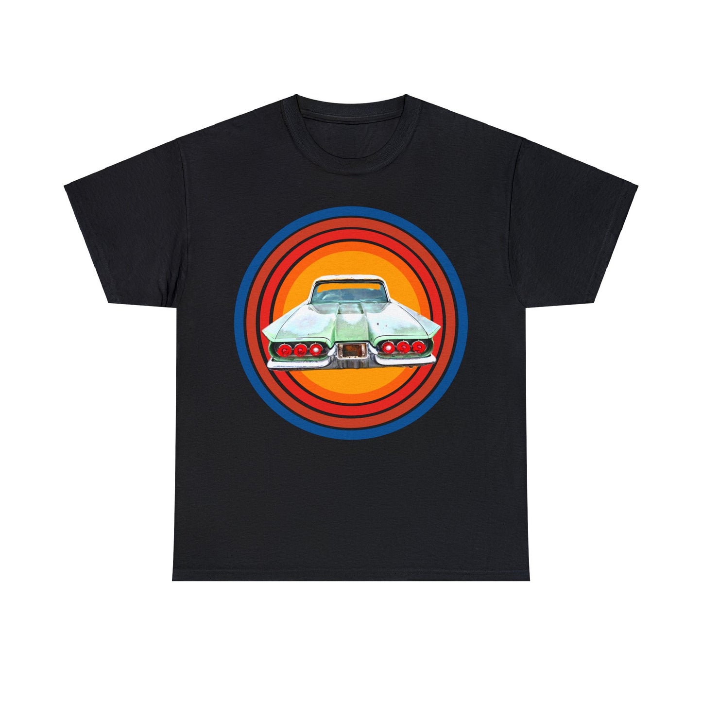 1960s Thunderbird Vintage American Automobile, Antique American Car Heavy Cotton Tee