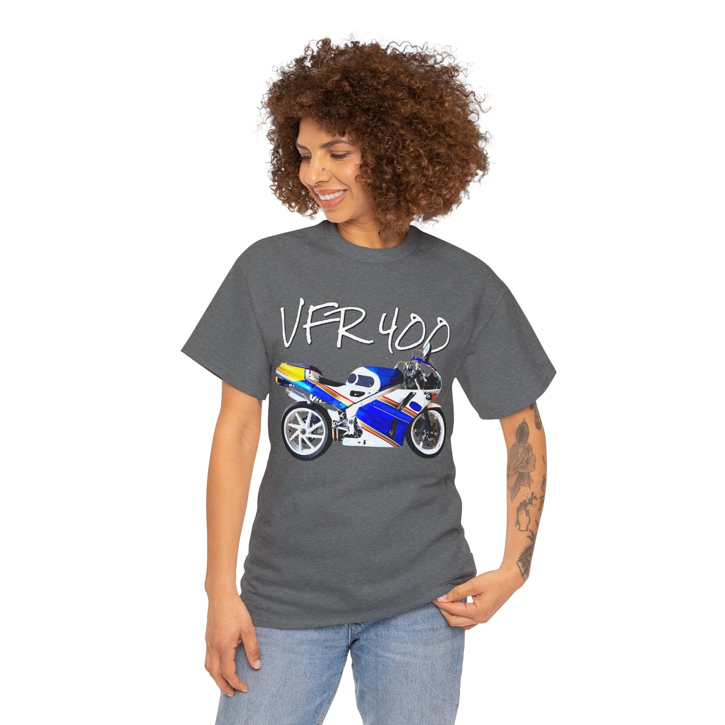 VFR 400 Motorcycle, Street Bike, Street Motorcycle, Sport Bike Heavy Cotton Tee