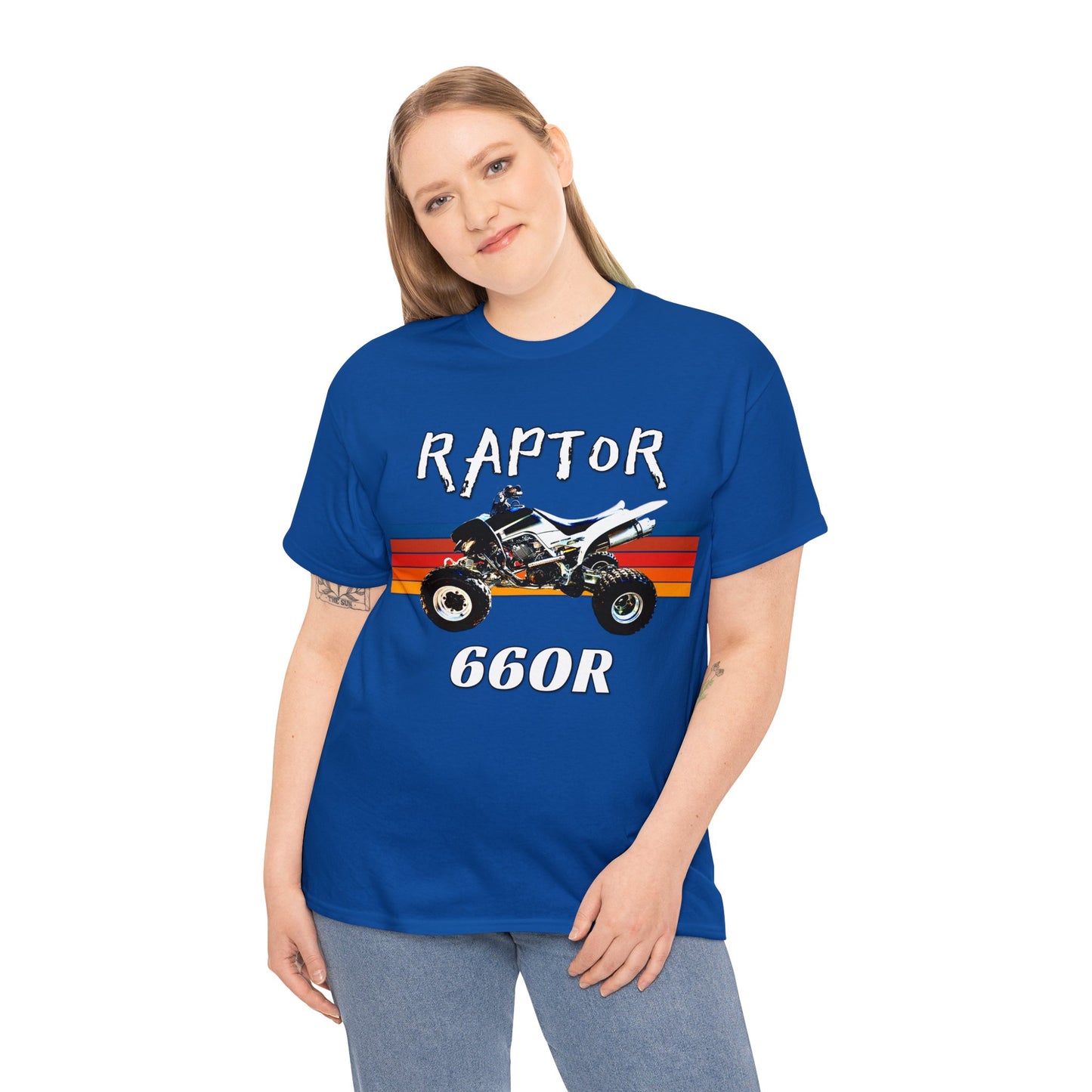 Raptor 660R Quad Bike ATC ATV 4 wheeler Off Road Heavy Cotton Tee