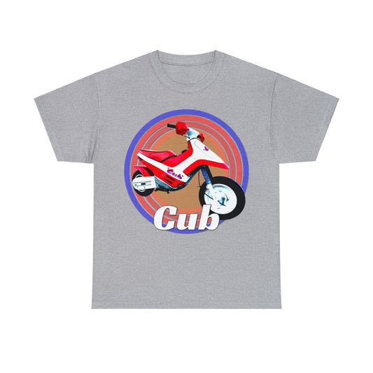 Vintage Cub Motorcycle, Cub Mini Bike, Retro Cub Motocross Bike Heavy Cotton Tee