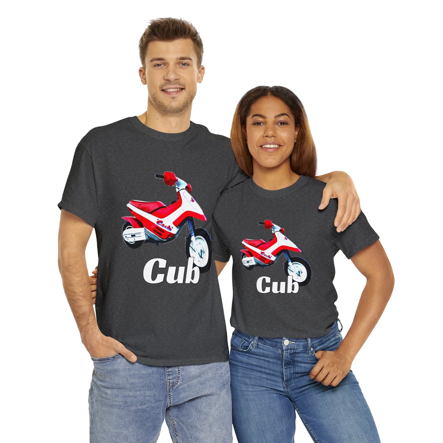 Vintage Cub Motorcycle, Cub Mini Bike, Retro Cub Motocross Bike Heavy Cotton Tee
