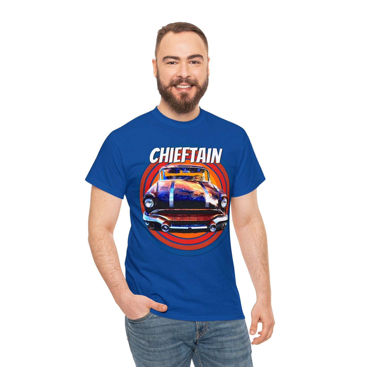 Vintage Chieftain Car, Antique Chieftain American Car Heavy Cotton Tee