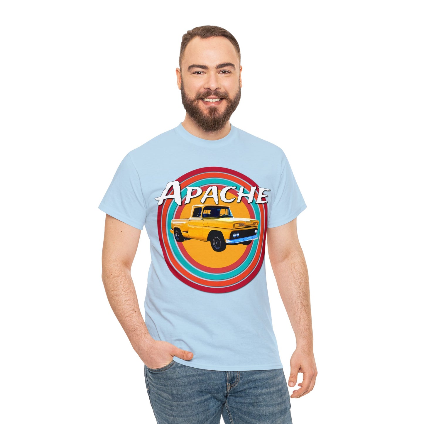 Apache C 10 Pickup Truck, 1960's Pickup Truck, Cool Vintage Pickup Truck Heavy Cotton Tee