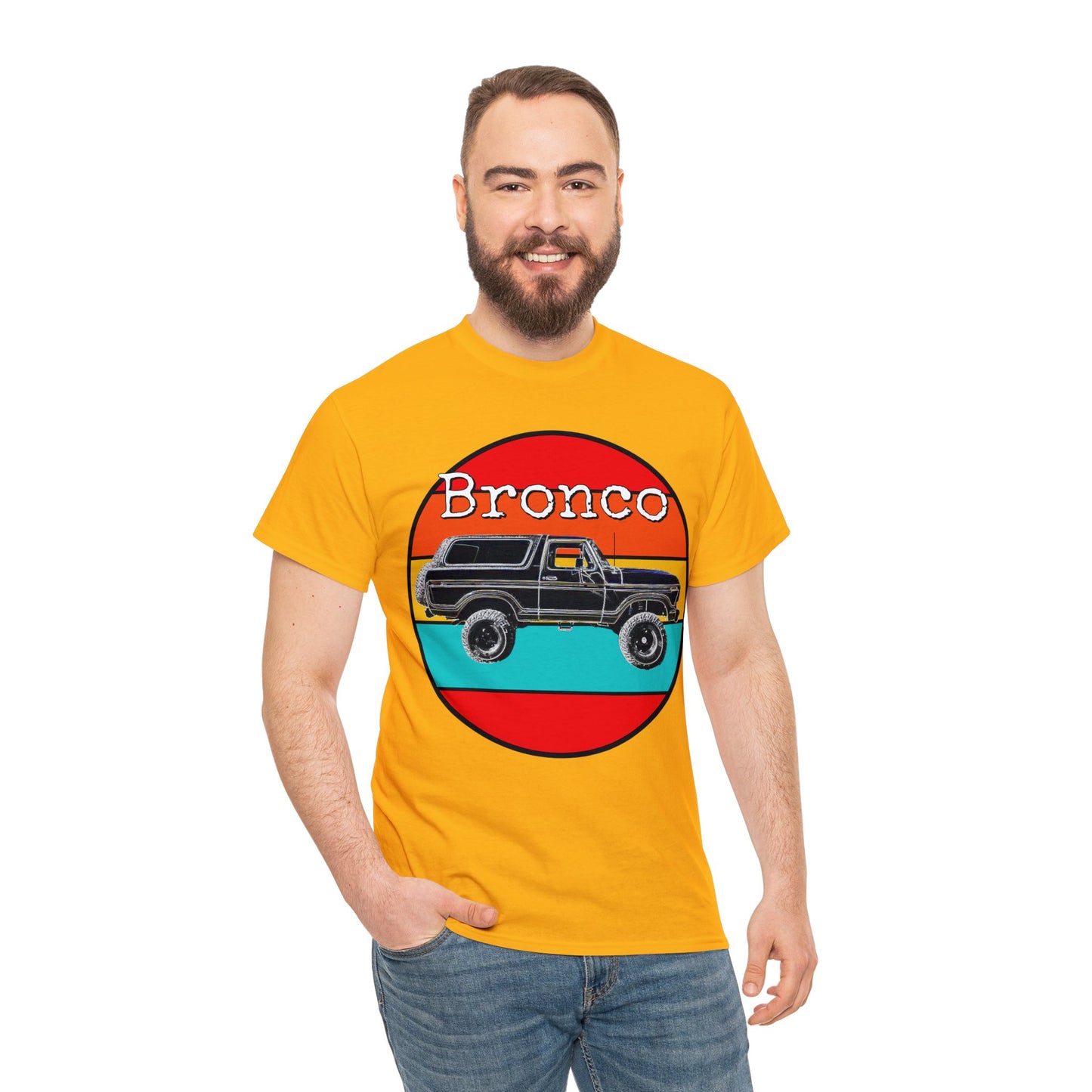 Vintage 4x4 Bronco Truck, Off Road 4 Wheel Drive Heavy Cotton Tee