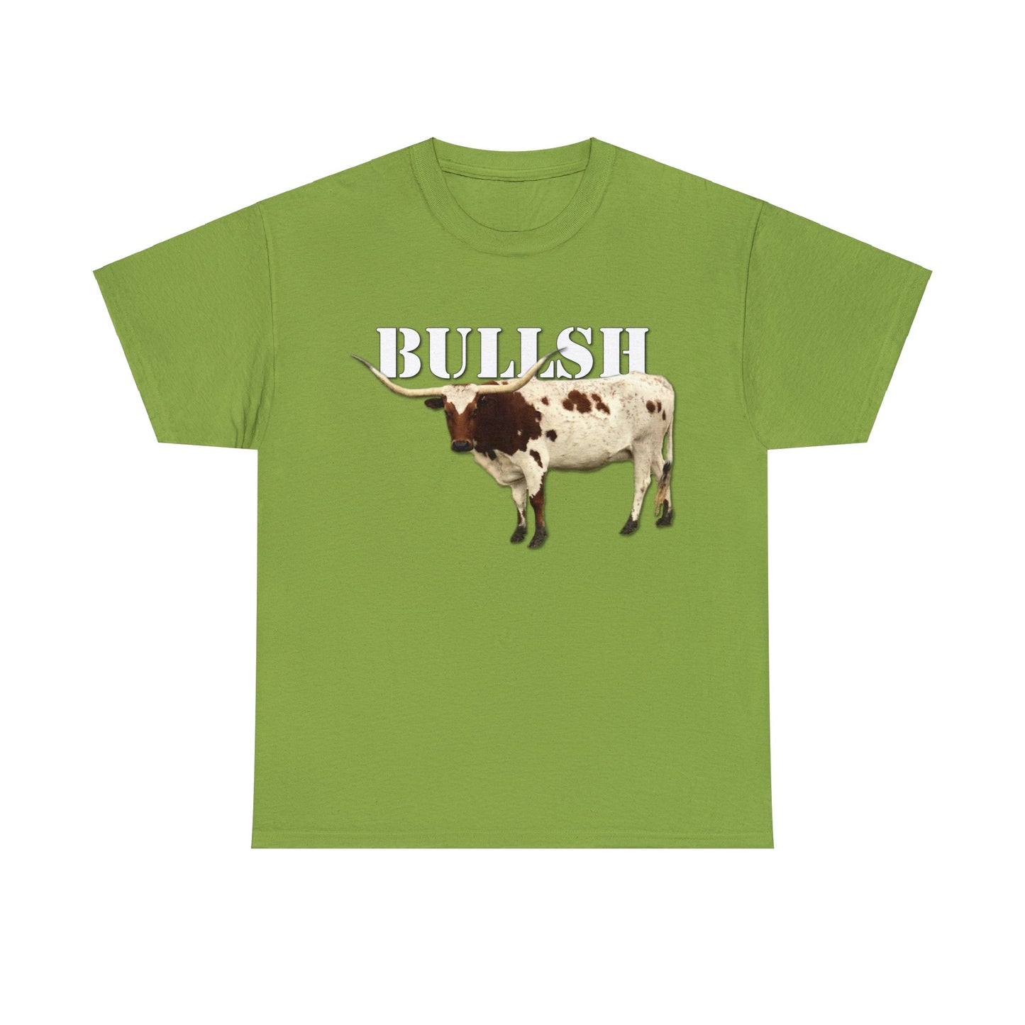 Bullsh, Longhorn, Cow, Cattle, Funny, Texas, Country Heavy Cotton Tee