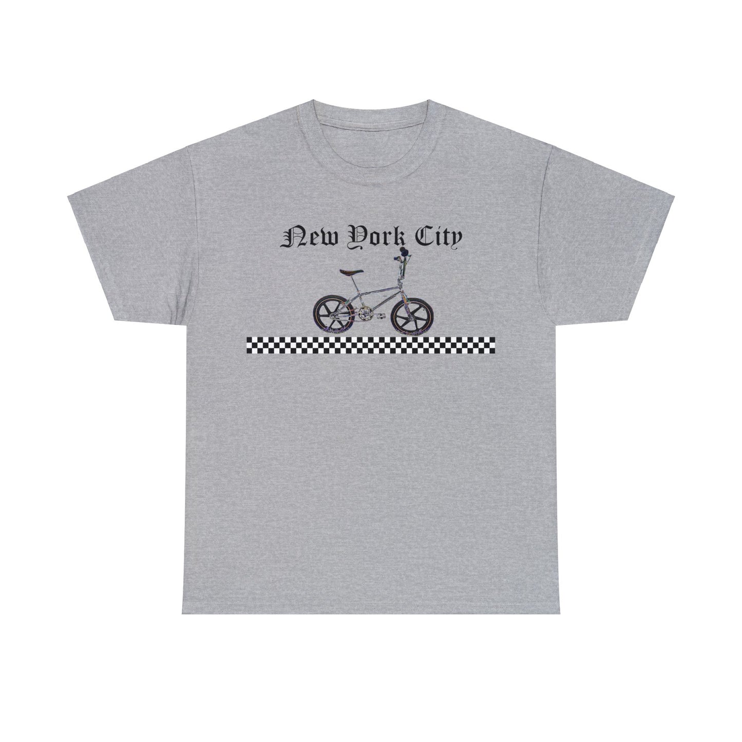 New York City Old School BMX Bike Vintage Retro Heavy Cotton Tee