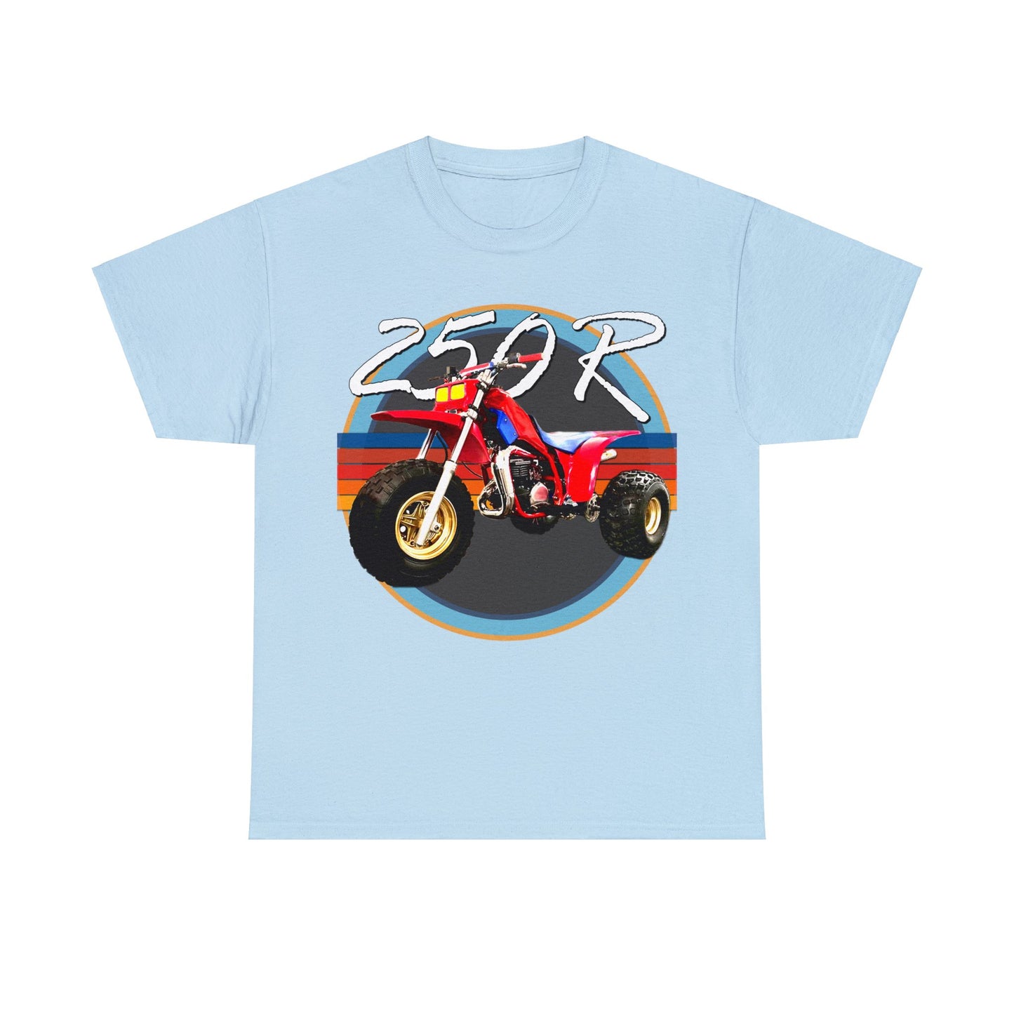 250R Three Wheeler, Retro Three Wheeler, 2 Stroke 3 Wheeler, ATV, ATC Heavy Cotton Tee