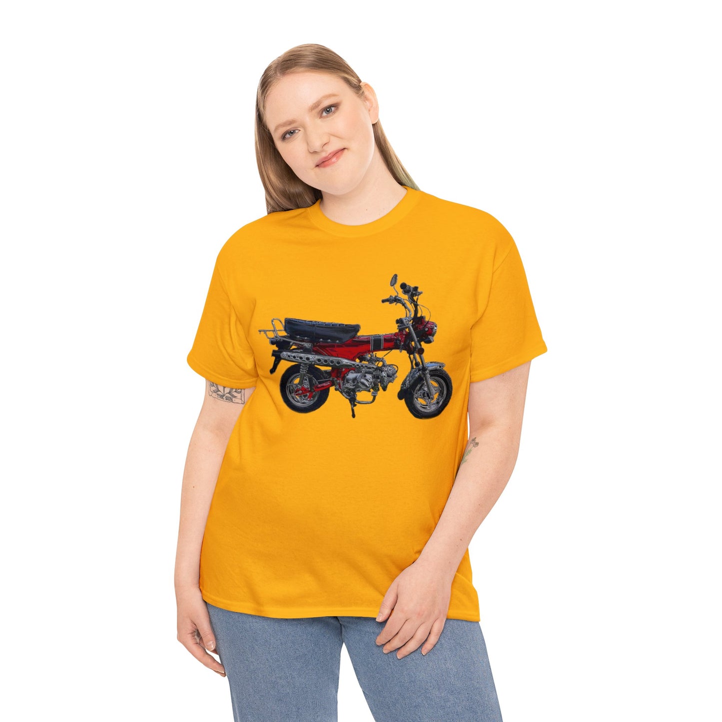 Trail 70 Mini BIke, Vintage Mini Bike, Retro Mini Bike Heavy Cotton Tee