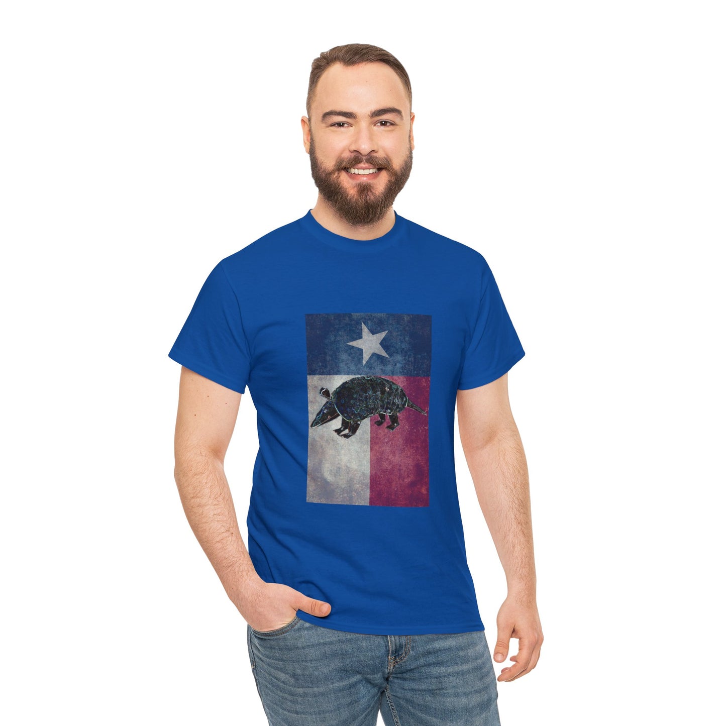 Vintage Texas Flag Armadillo Heavy Cotton Tee