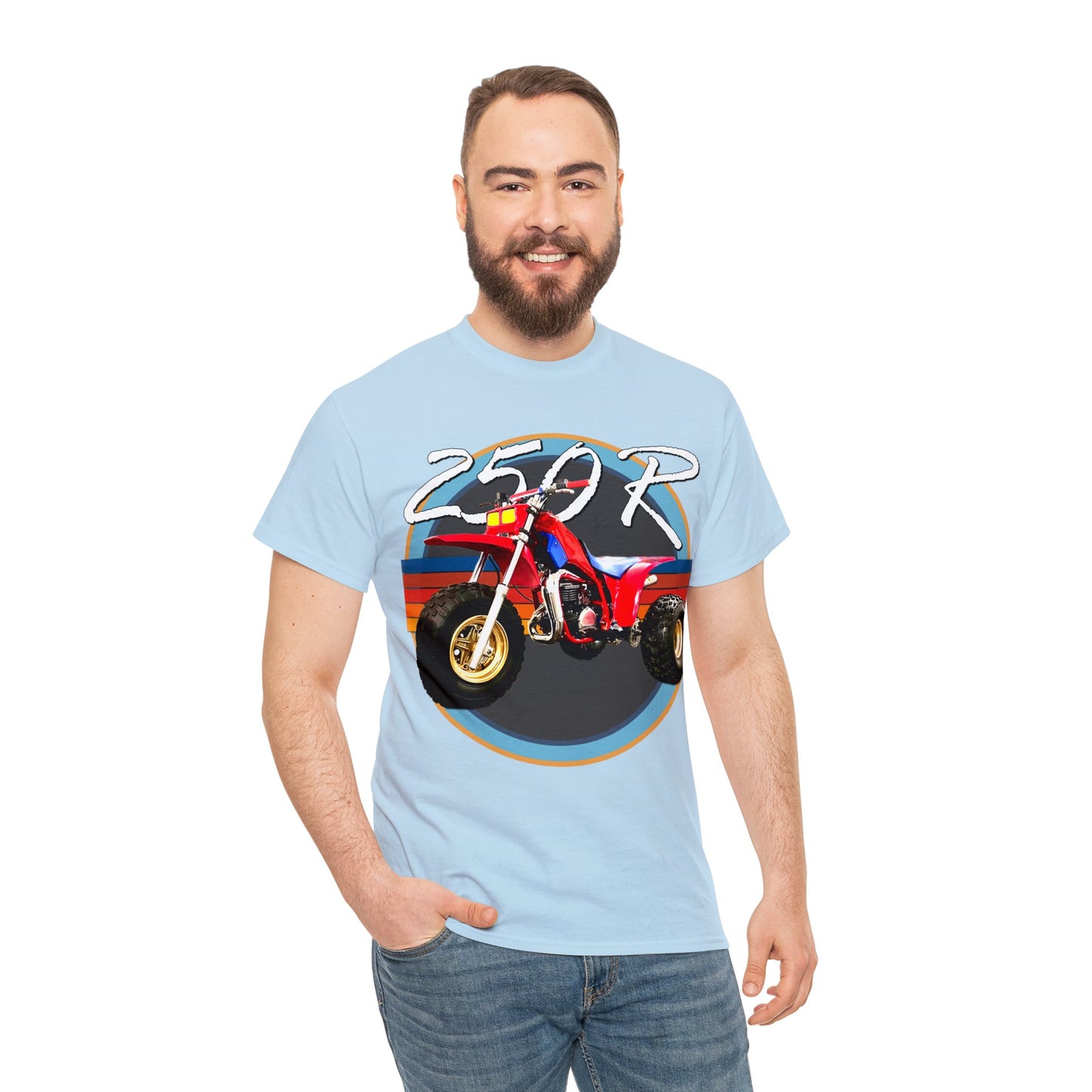 250R Three Wheeler, Retro Three Wheeler, 2 Stroke 3 Wheeler, ATV, ATC Heavy Cotton Tee