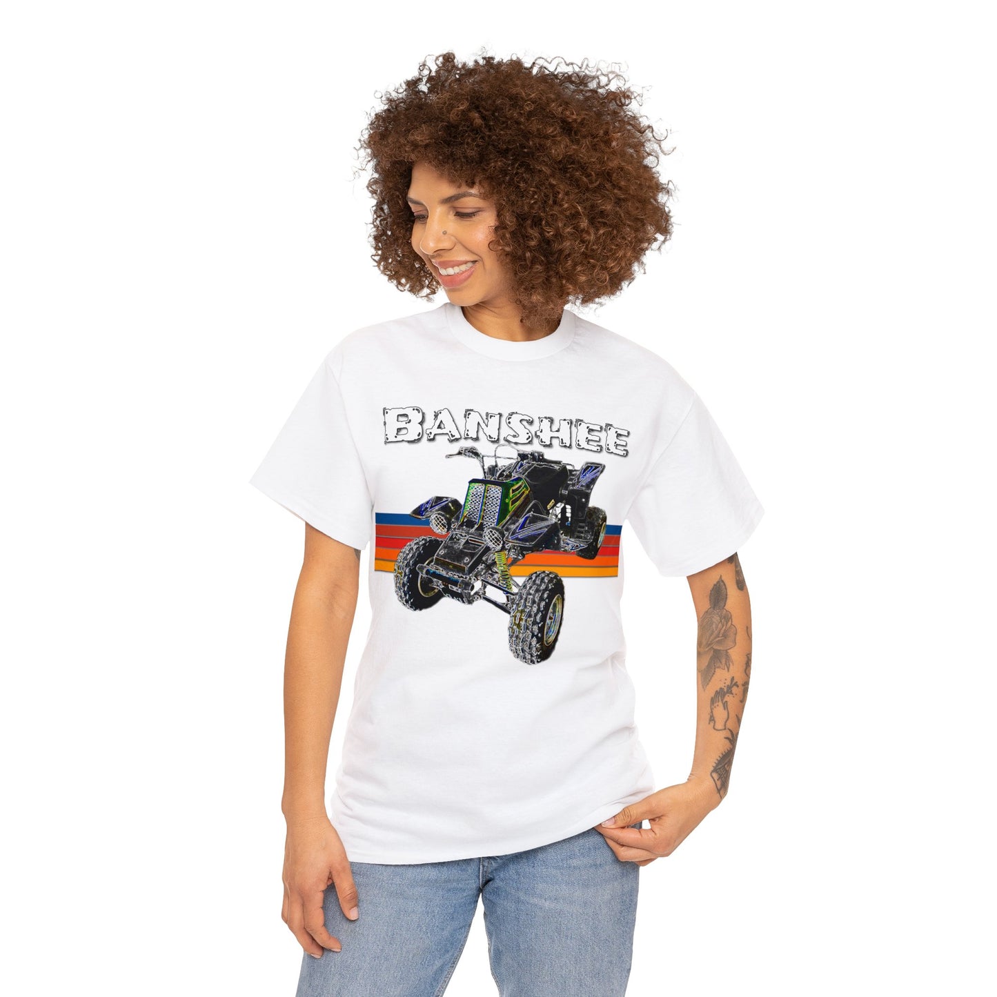 Banshee Quad ATV, Banshee Four Wheeler, Quad Bike Heavy Cotton Tee