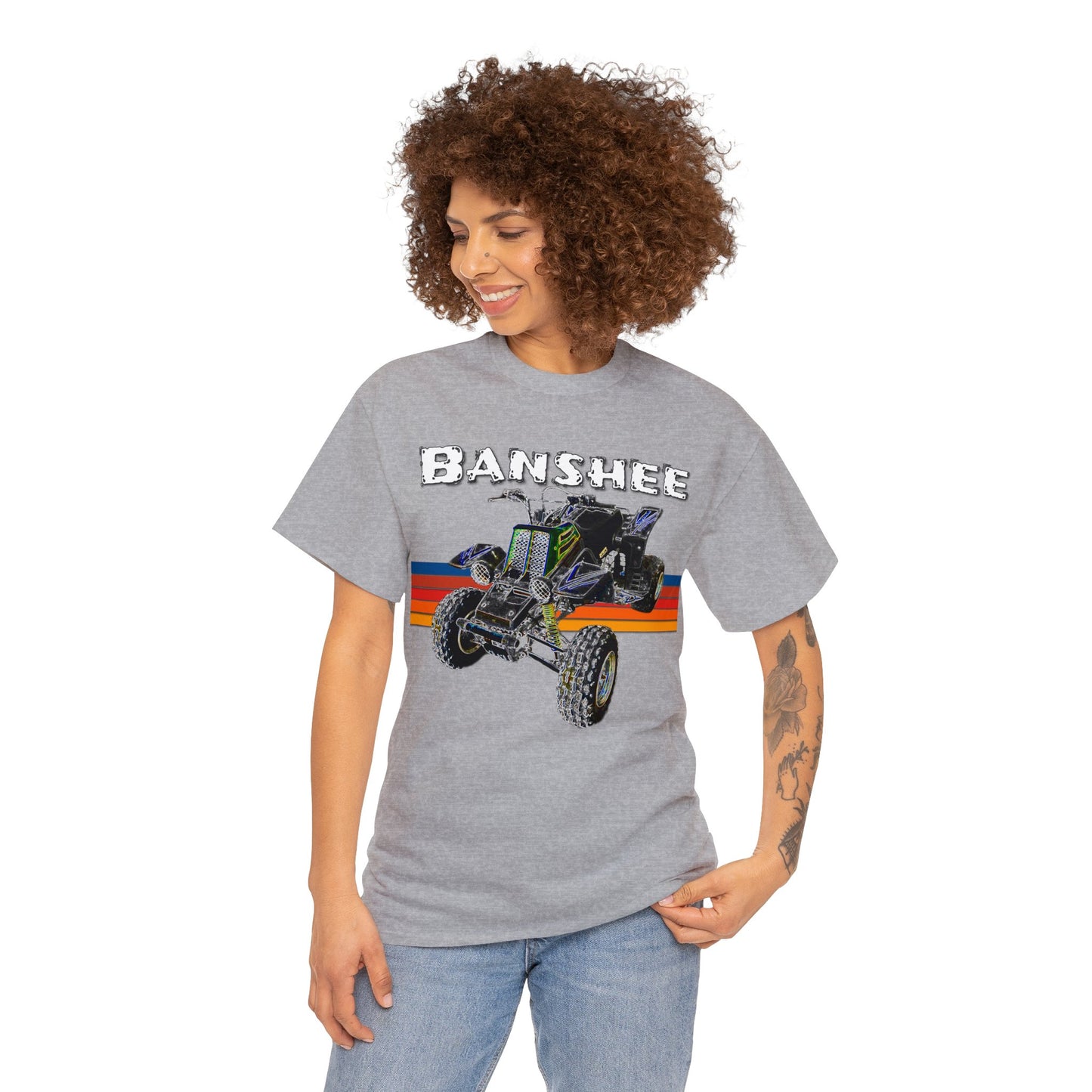 Banshee Quad ATV, Banshee Four Wheeler, Quad Bike Heavy Cotton Tee