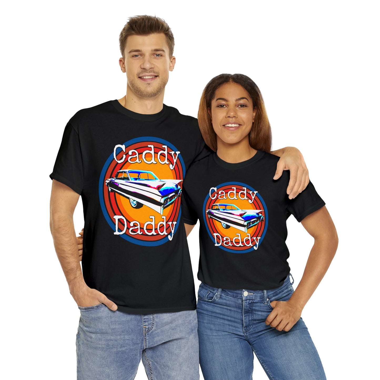 Cadillac, Vintage Car, Caddy Daddy, Retro DeVille Heavy Cotton Tee