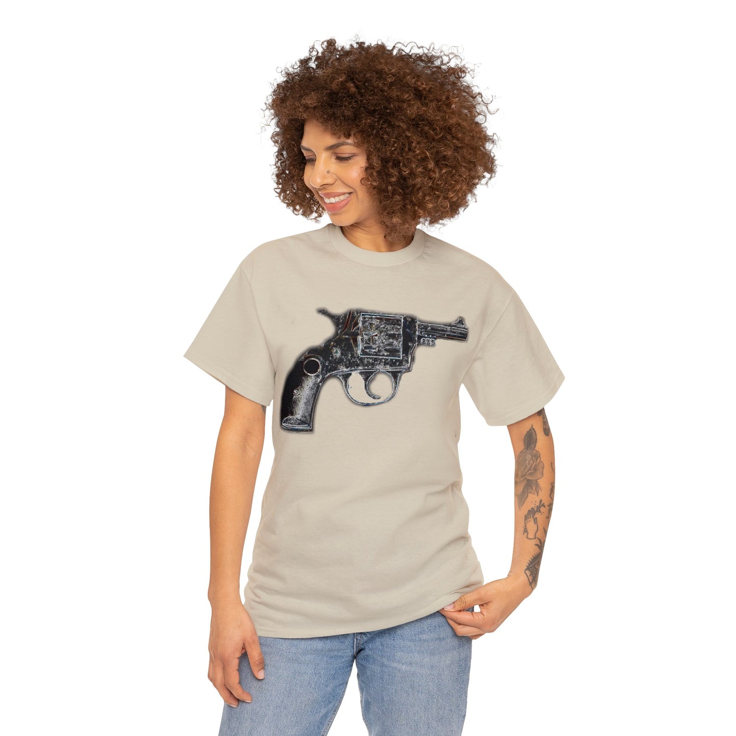 Vintage Pistol Revolver 22 Caliber Heavy Cotton Tee