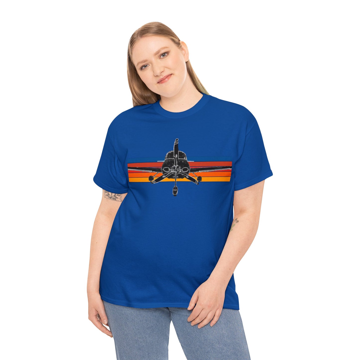 Private Airplane, Prop Plane, SR22 GTS Airplane Heavy Cotton Tee