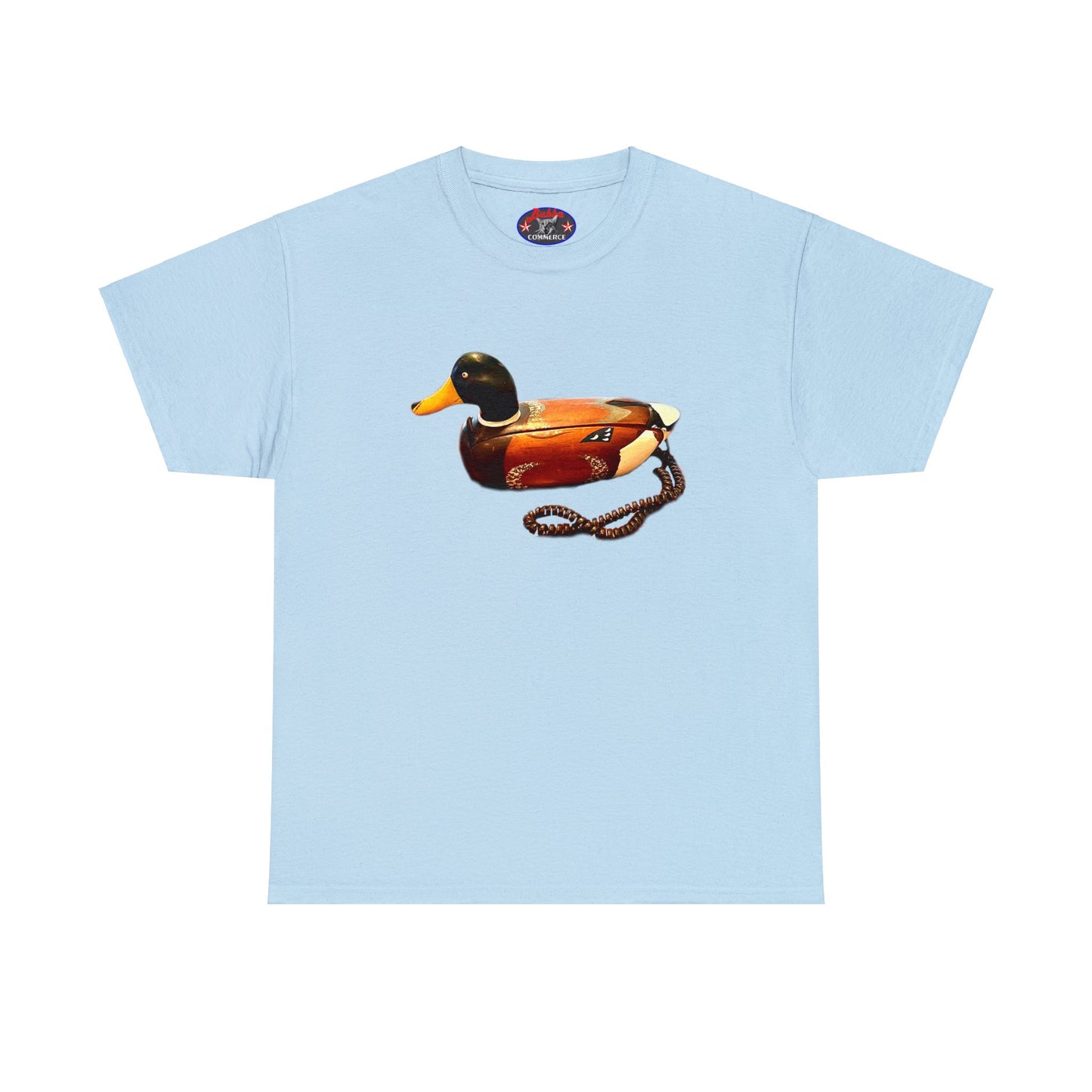 Vintage Retro Duck Mallard Telephone Lan Line Heavy Cotton Tee