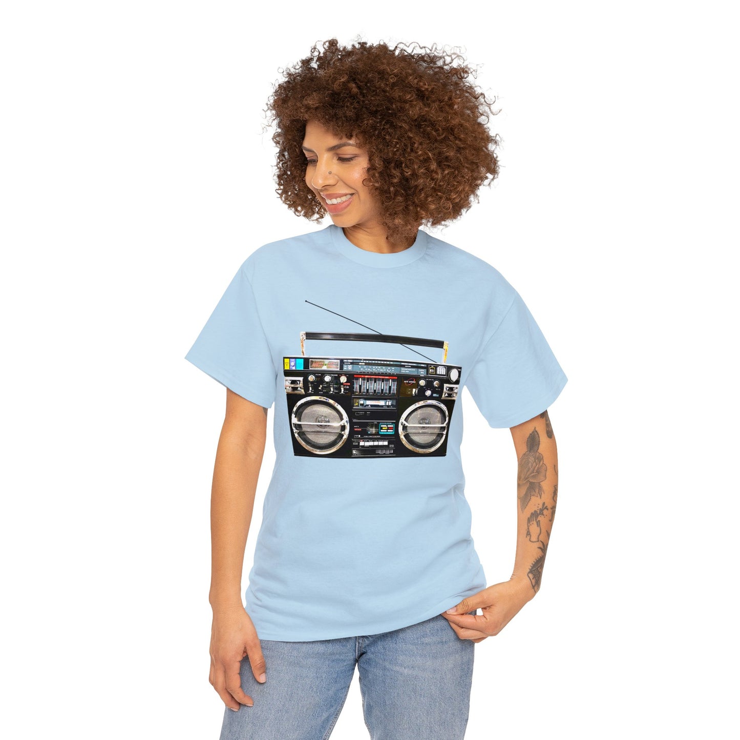 Jambox, Boom Box, Ghetto Blaster, Radio, Tape Player Heavy Cotton Tee