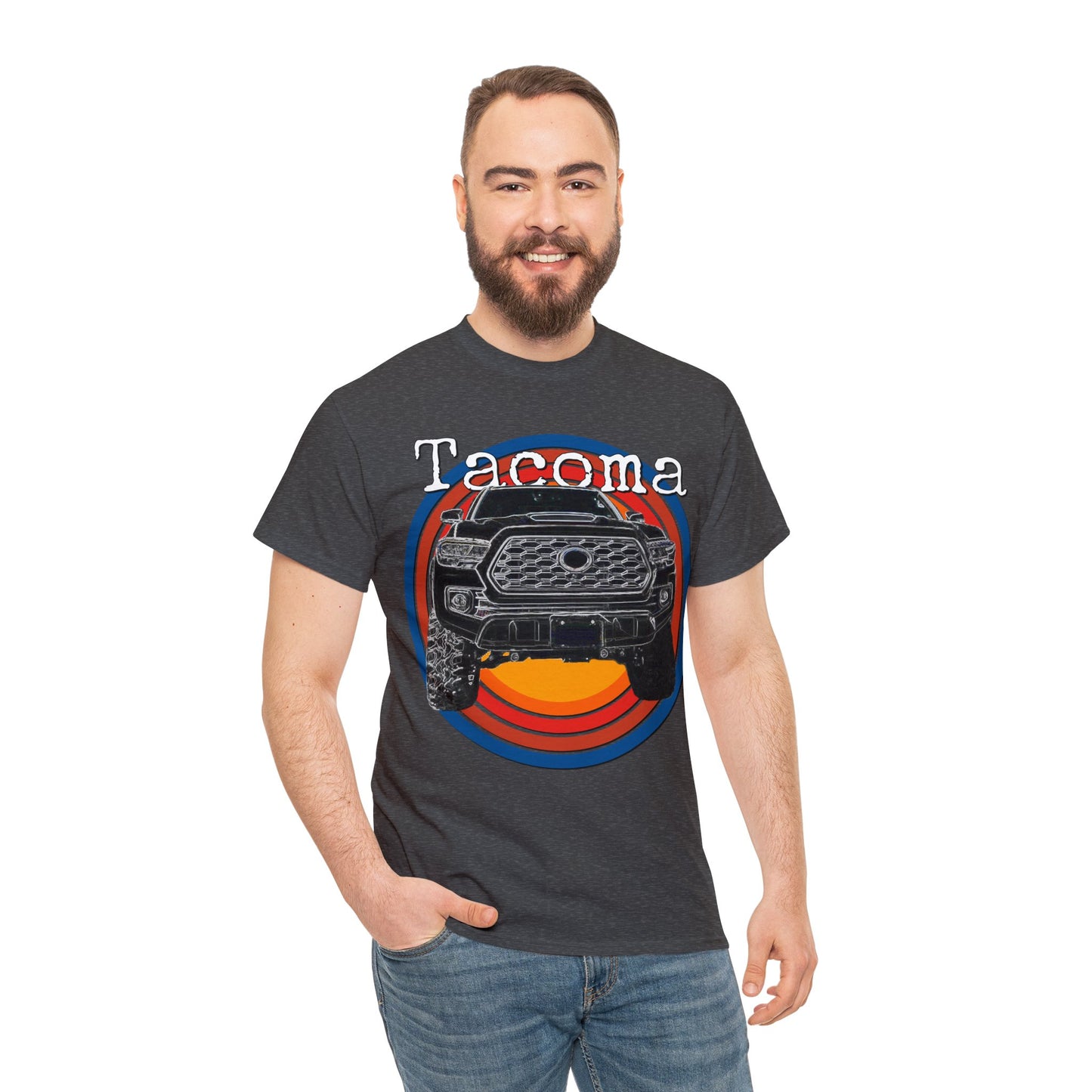 Tacoma 4x4 Pick Up Truck,  Off Road Pickup Truck Heavy Cotton Tee