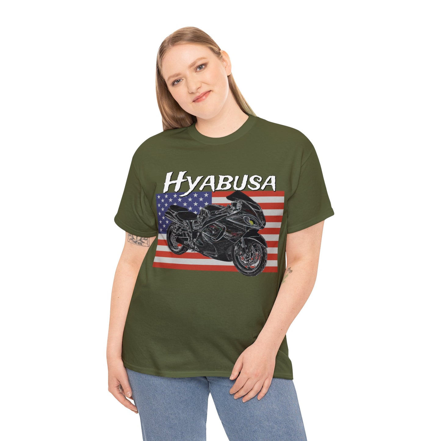 Hyabusa Motorcycle, Street Bike, Street Motorcycle Sport Bike Heavy Cotton Tee