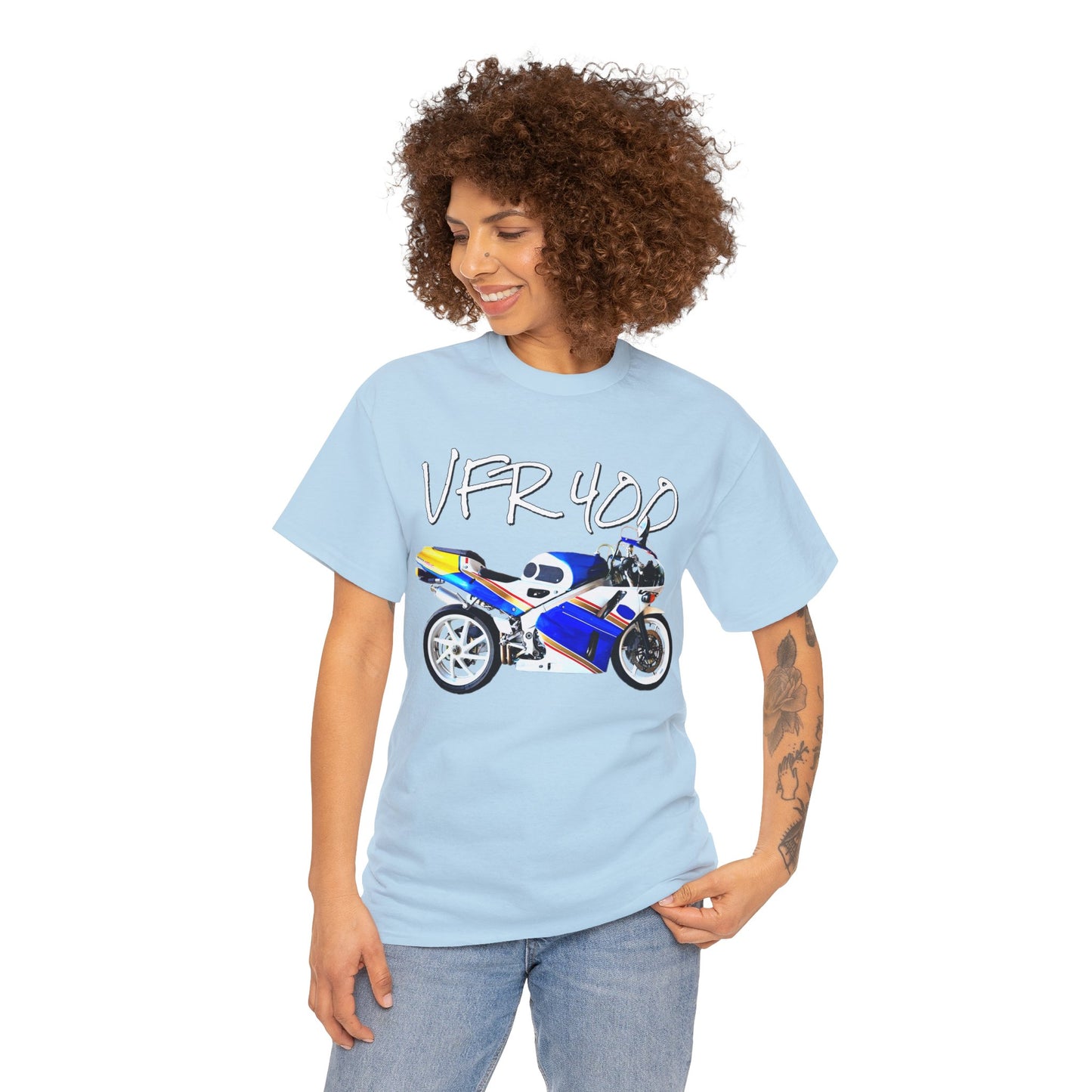 VFR 400 Motorcycle, Street Bike, Street Motorcycle, Sport Bike Heavy Cotton Tee