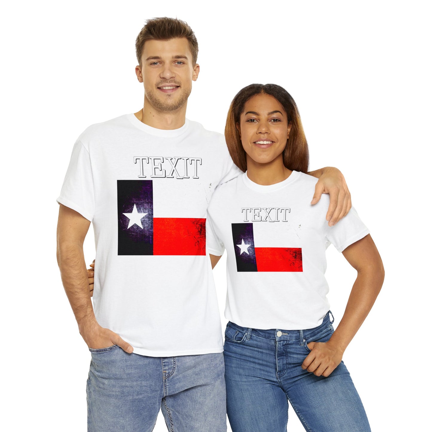 Texit Texas Flag Texas Independence Heavy Cotton Tee