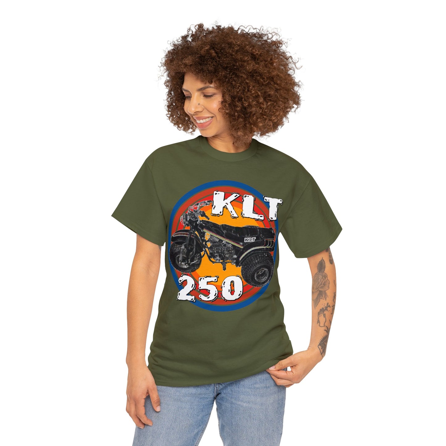 Vintage 1982 KLT 250 A Retro Three Wheeler ATV ATC Heavy Cotton Tee