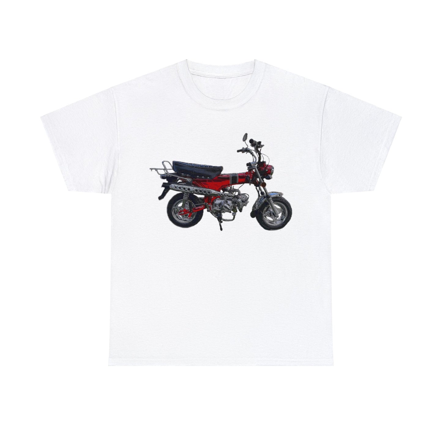 Trail 70 Mini BIke, Vintage Mini Bike, Retro Mini Bike Heavy Cotton Tee