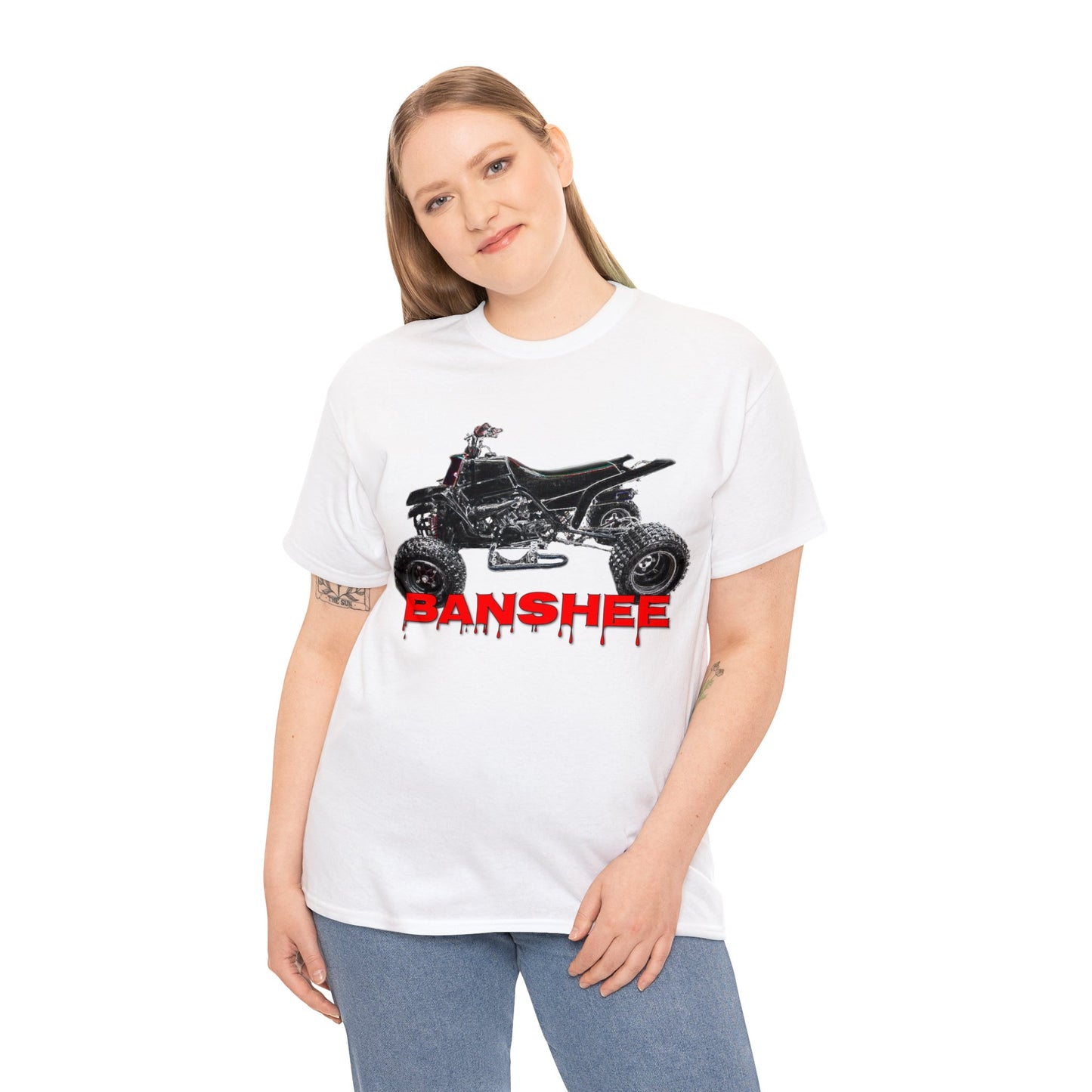 Banshee Quad ATV, Banshee Four Wheeler, Quad Bike Heavy Cotton Tee