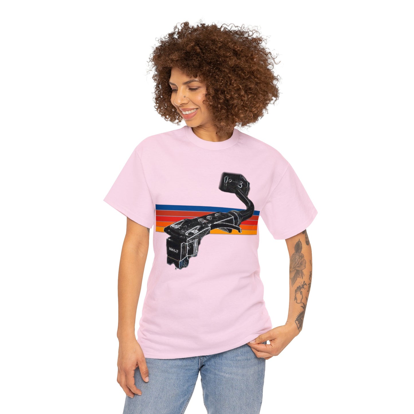 Turntable Arm, Put the Needle on the Record, DJ Turntable Heavy Cotton Tee