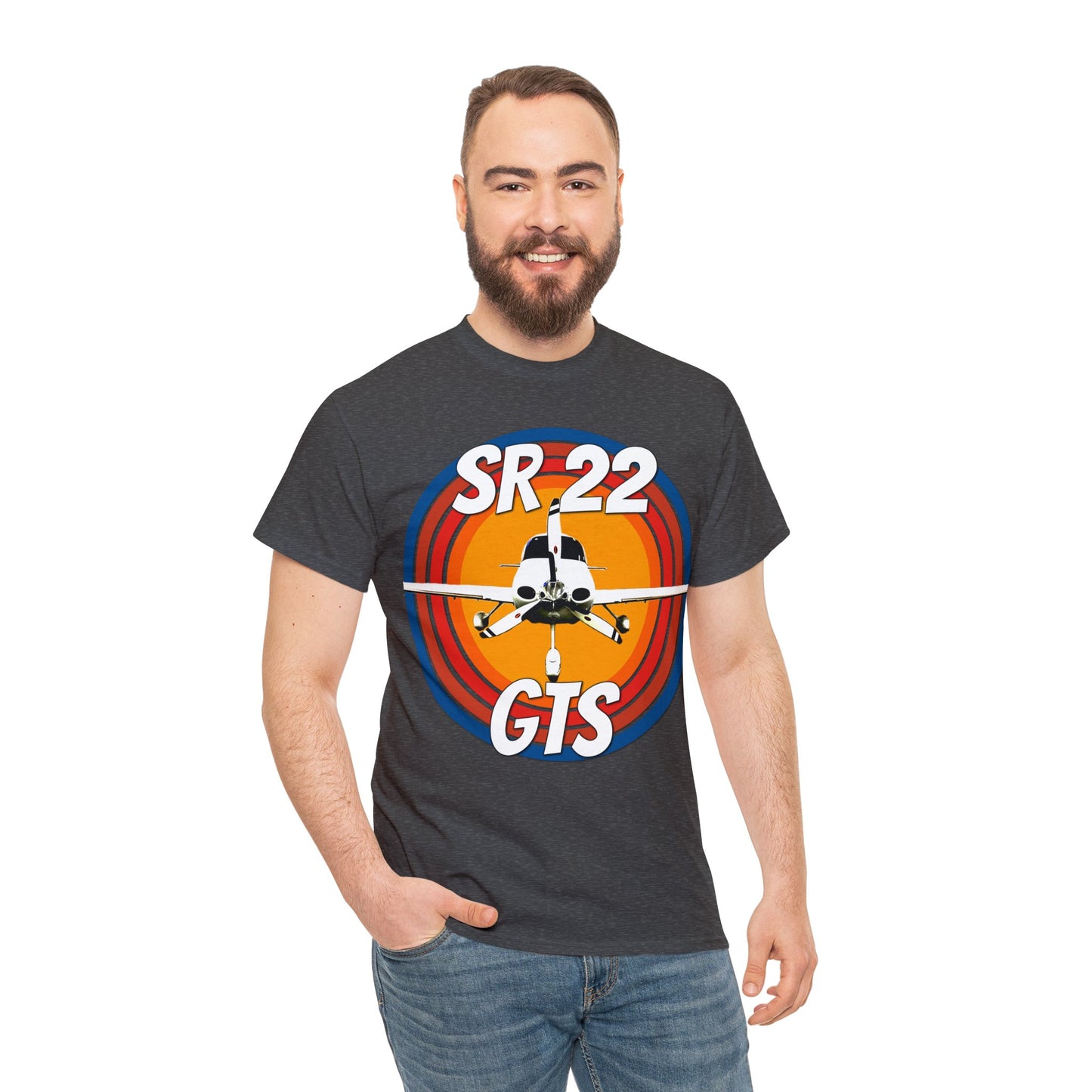 Private Airplane, Prop Plane, SR22 GTS Airplane Heavy Cotton Tee