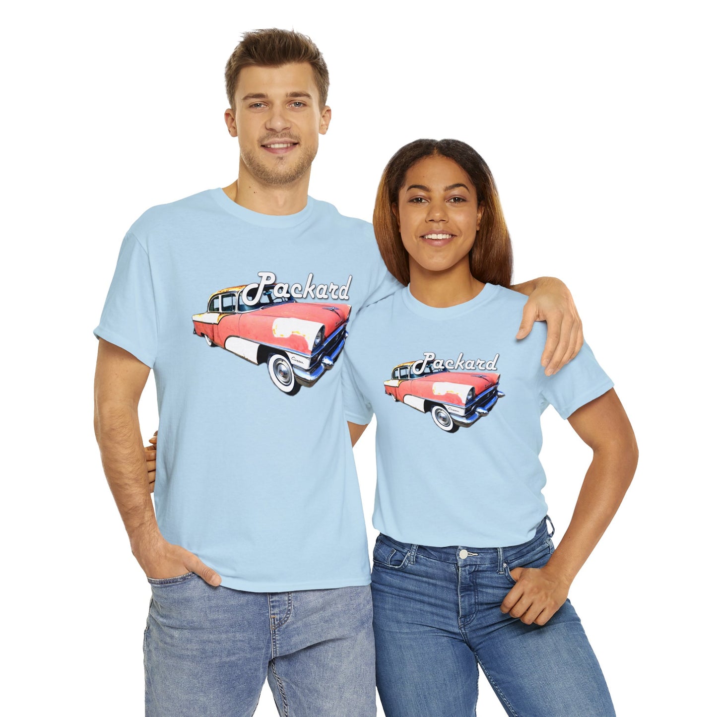 Packard Clipper, Vintage Car, Retro American Automobile Heavy Cotton Tee